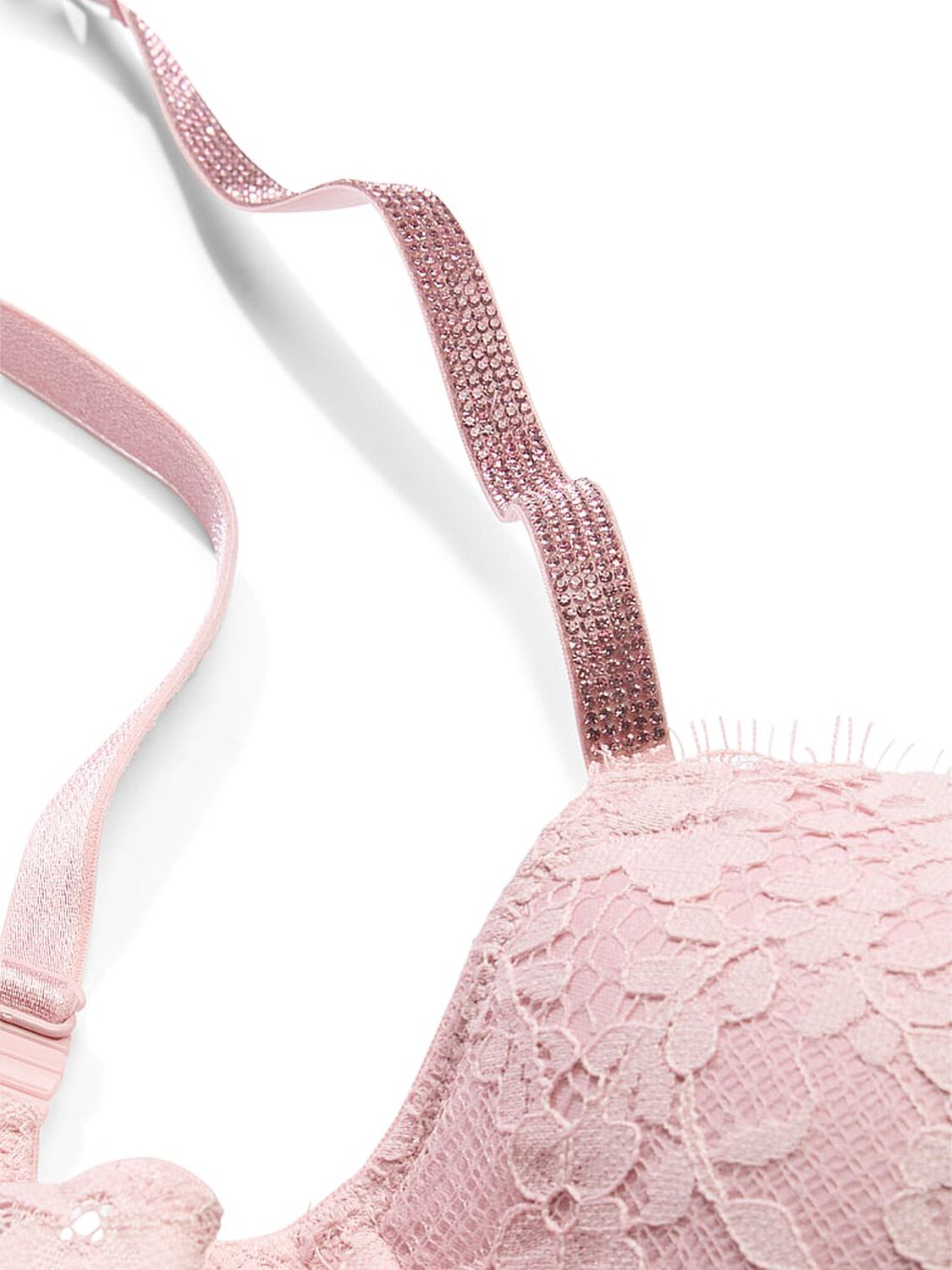 vs Dream Angels Twinkle Strap Lace Brazilian Panty Chalk Rose 4 of 4 