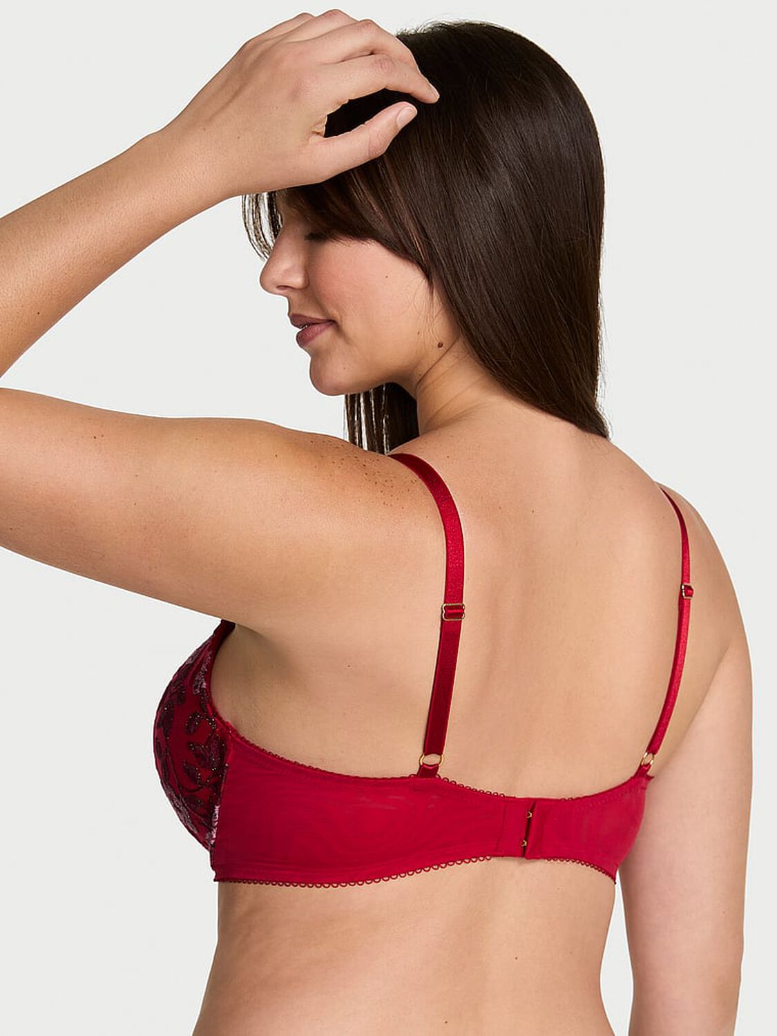 vs Dream Angels Beautiful Bows Embroidery Push-Up Bra Beautiful Bows Red 2 of 2 