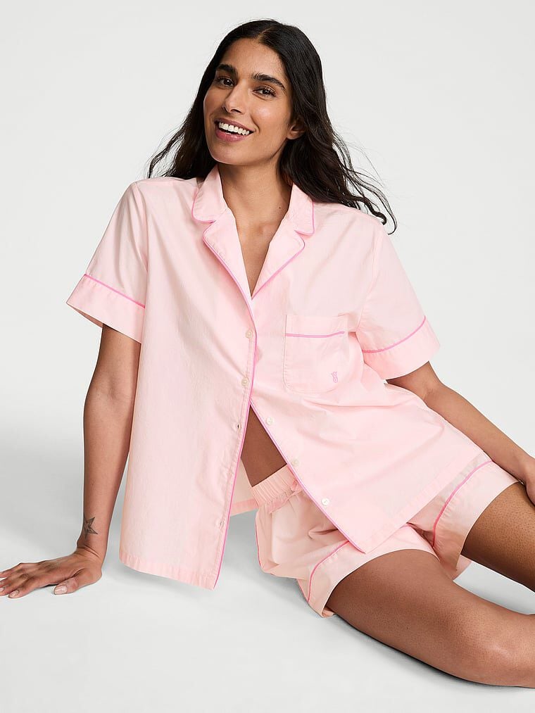 Heritage Cotton Short Pajama Set Angel Pink S | Victoria's Secret