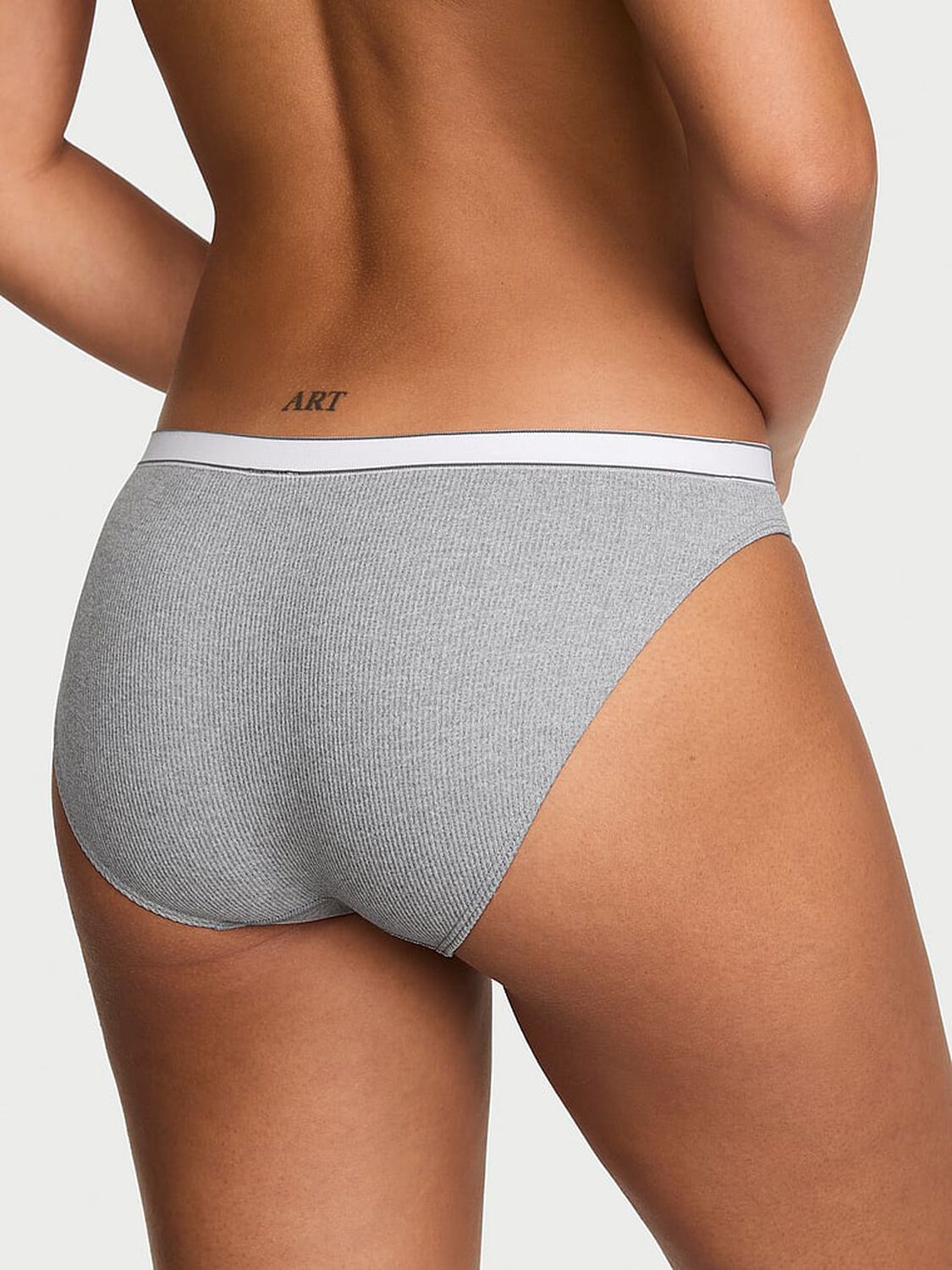 vs Seamless Seamless Logo Rib Bikini Panty Medium Heather Grey 2 of 2 