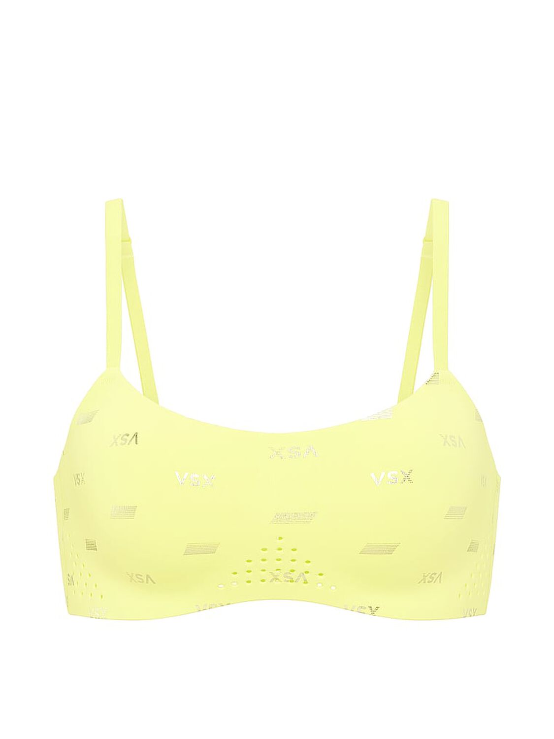vs Vsx VSX Featherweight&trade; Light Balconette Sports Bra Lime Yellow & Silver 3 of 3 