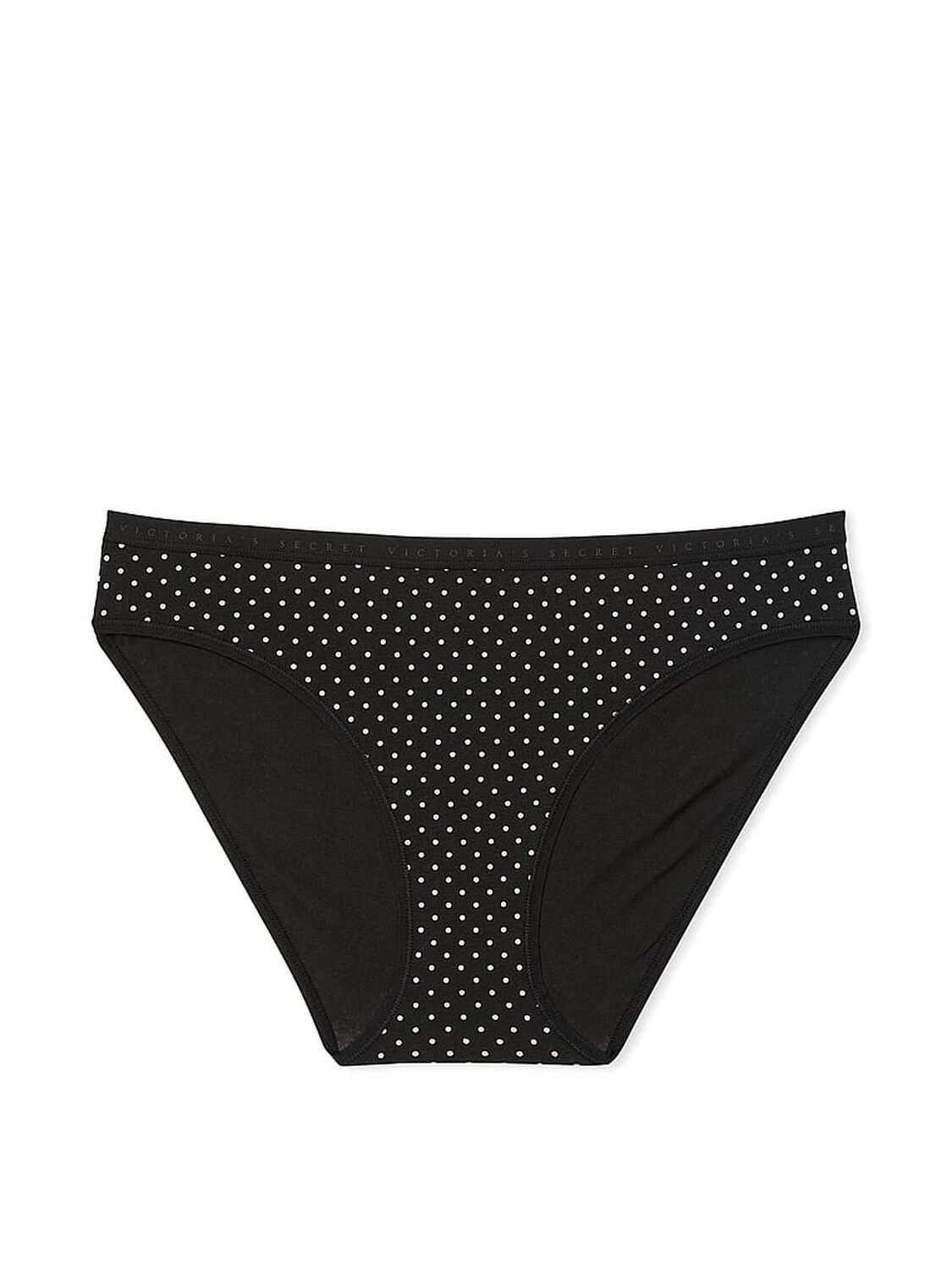 vs Victoria's Secret Stretch Cotton Bikini Panty Black Dots 3 of 3 