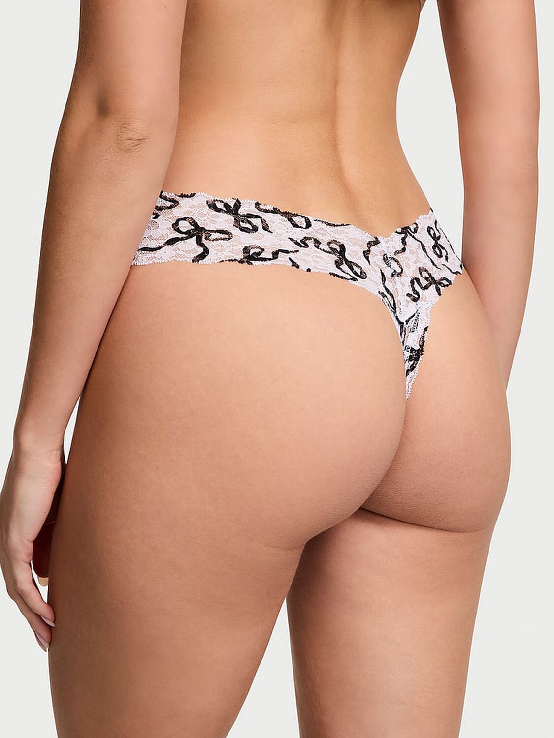 vs The Lacie Lace Thong Panty White Bows 2 of 3 