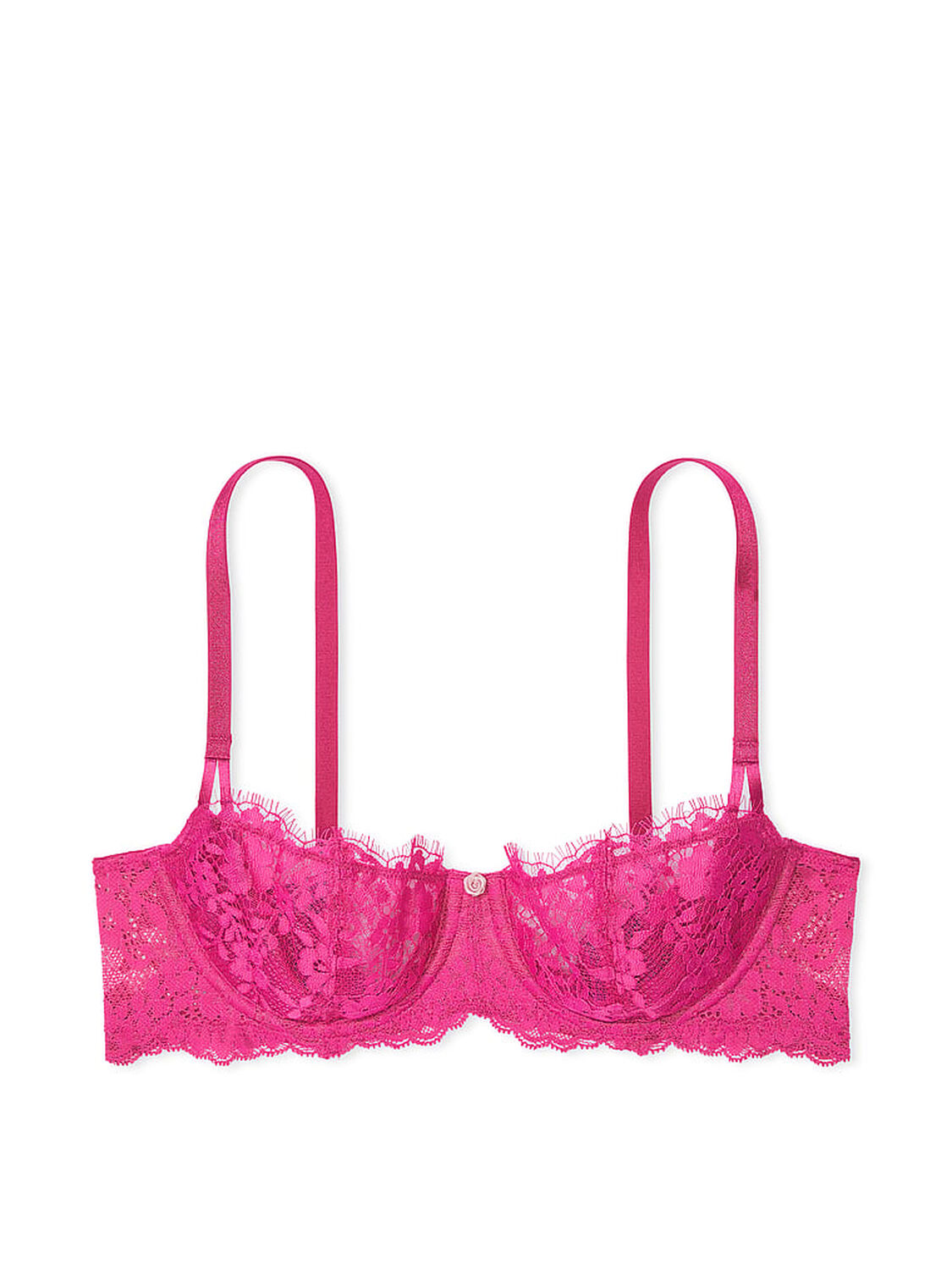 vs Dream Angels Wicked Unlined Lace Balconette Bra Luscious Rose 3 of 4 