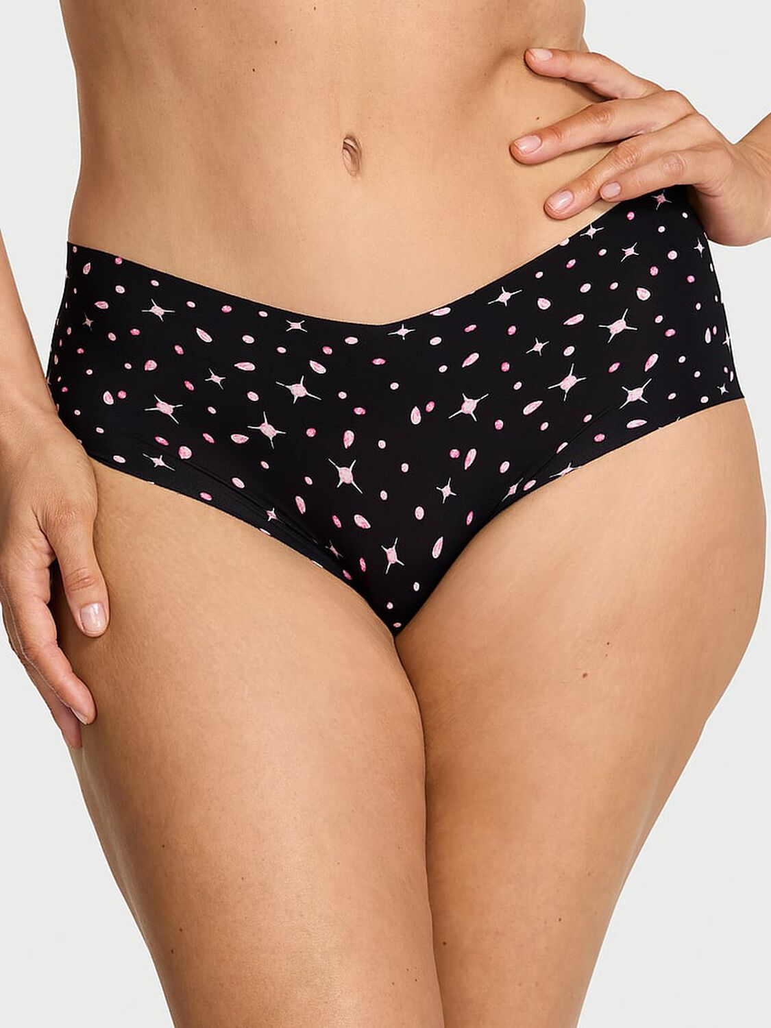 vs No-Show No-Show Cheeky Panty Black Glam Gems 1 of 3 