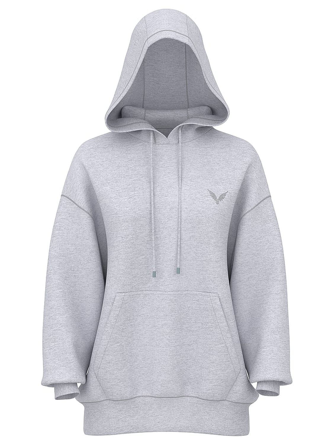 vs Angel Essentials Iconic Fleece Relaxed Hoodie Medium Heather Grey 3 of 3 