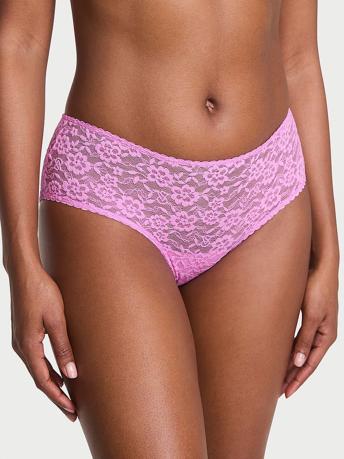 vs The Lacie Lacie Lace-Up Bow Cheeky Panty Pink Lilac 1 of 3 