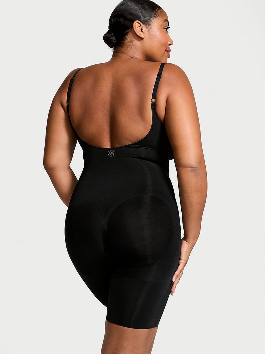 vs Victoria's Secret Shapewear by Victoria SeamlessShaping™ Mid-Thigh Bodysuit Black 2 of 4 