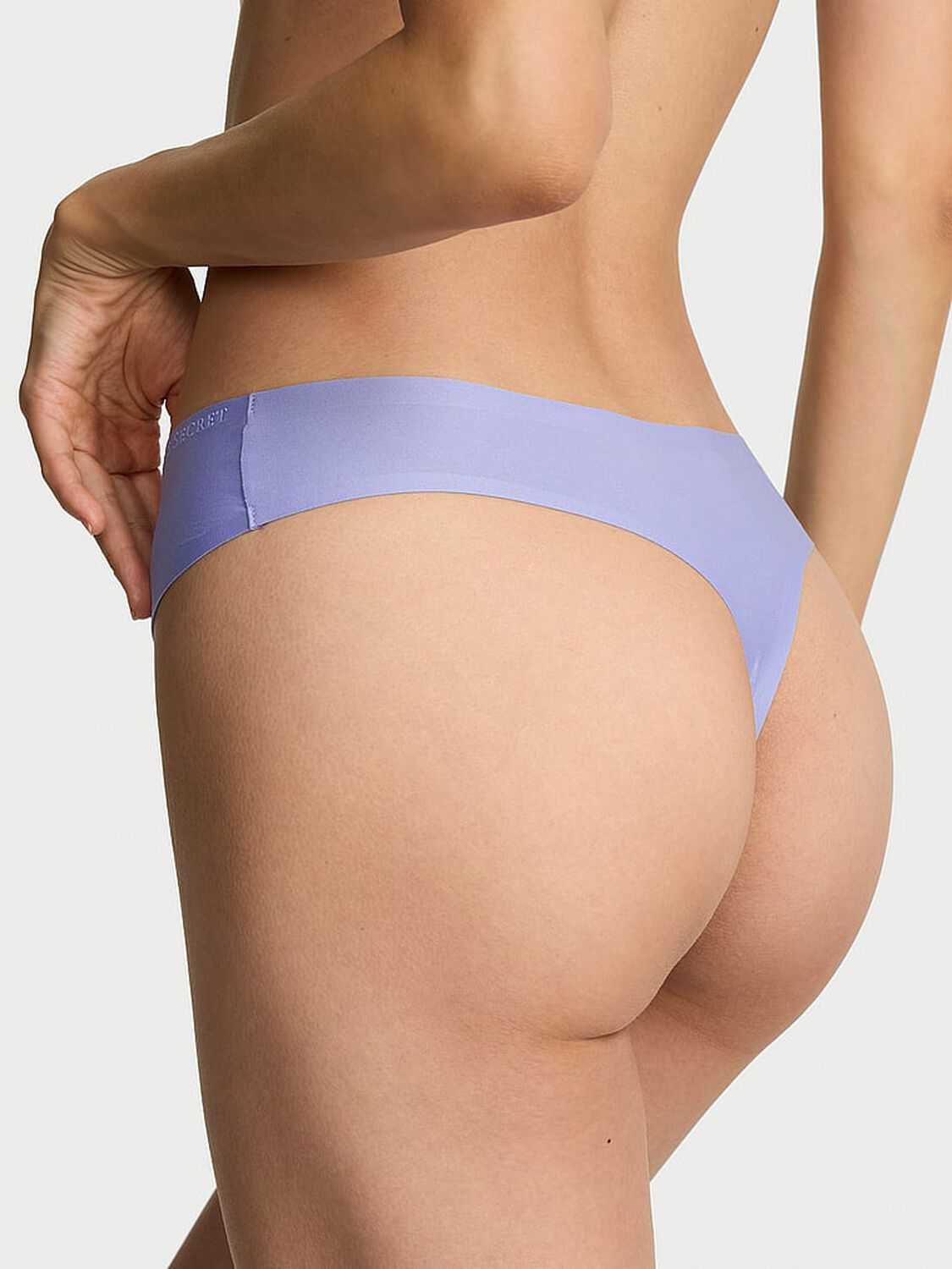 vs Body By Victoria Body by Victoria Flex Mid-Rise Thong Panty Light Lavendar 2 of 3 