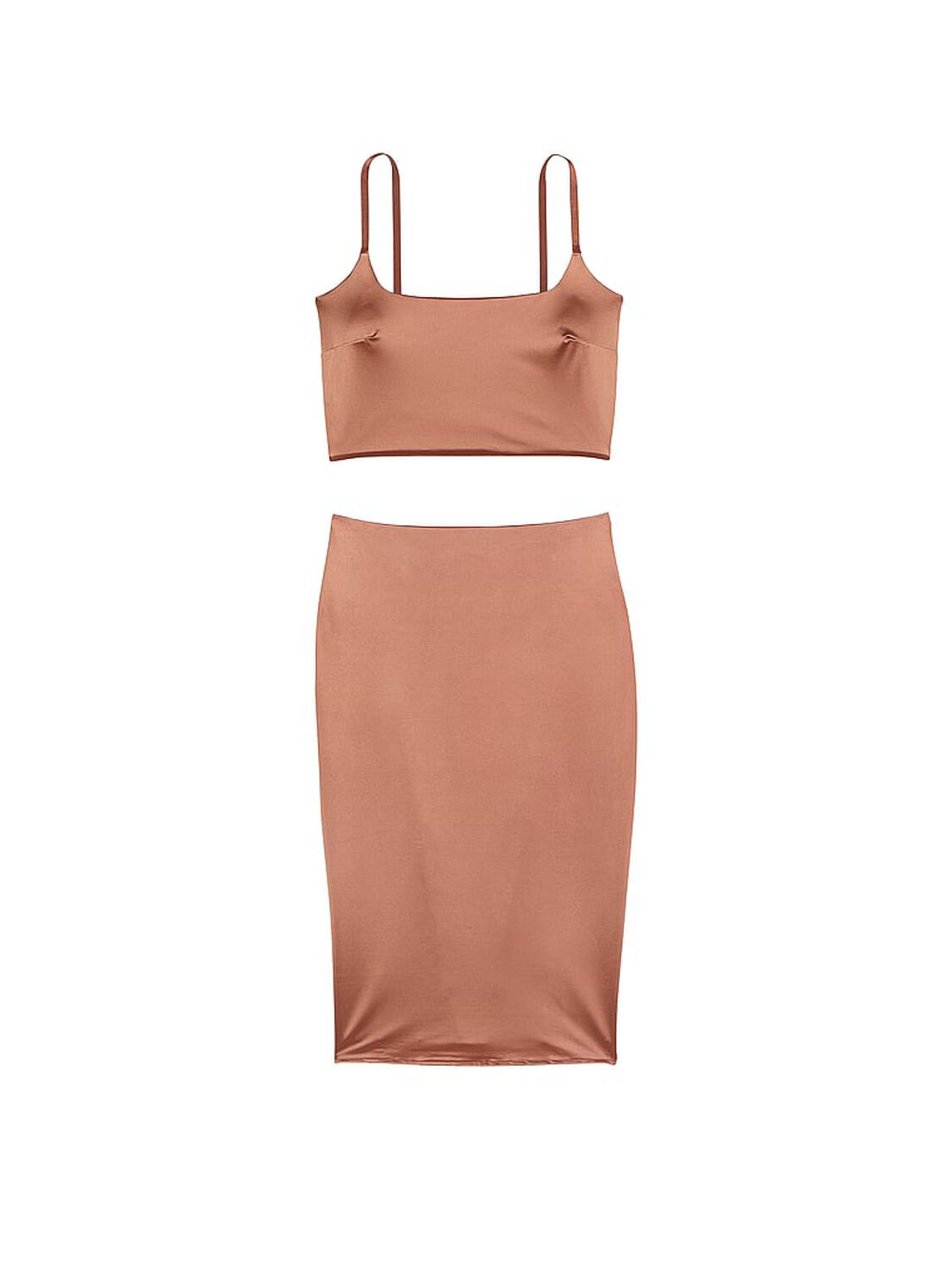 vs Victoria's Secret SoSleek Bralette & Tube Skirt Set Caramel 1 of 3 