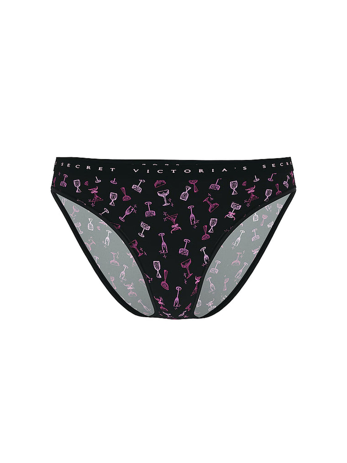 vs Victoria's Secret Stretch Cotton Bikini Panty Black Cocktails 1 of 3 