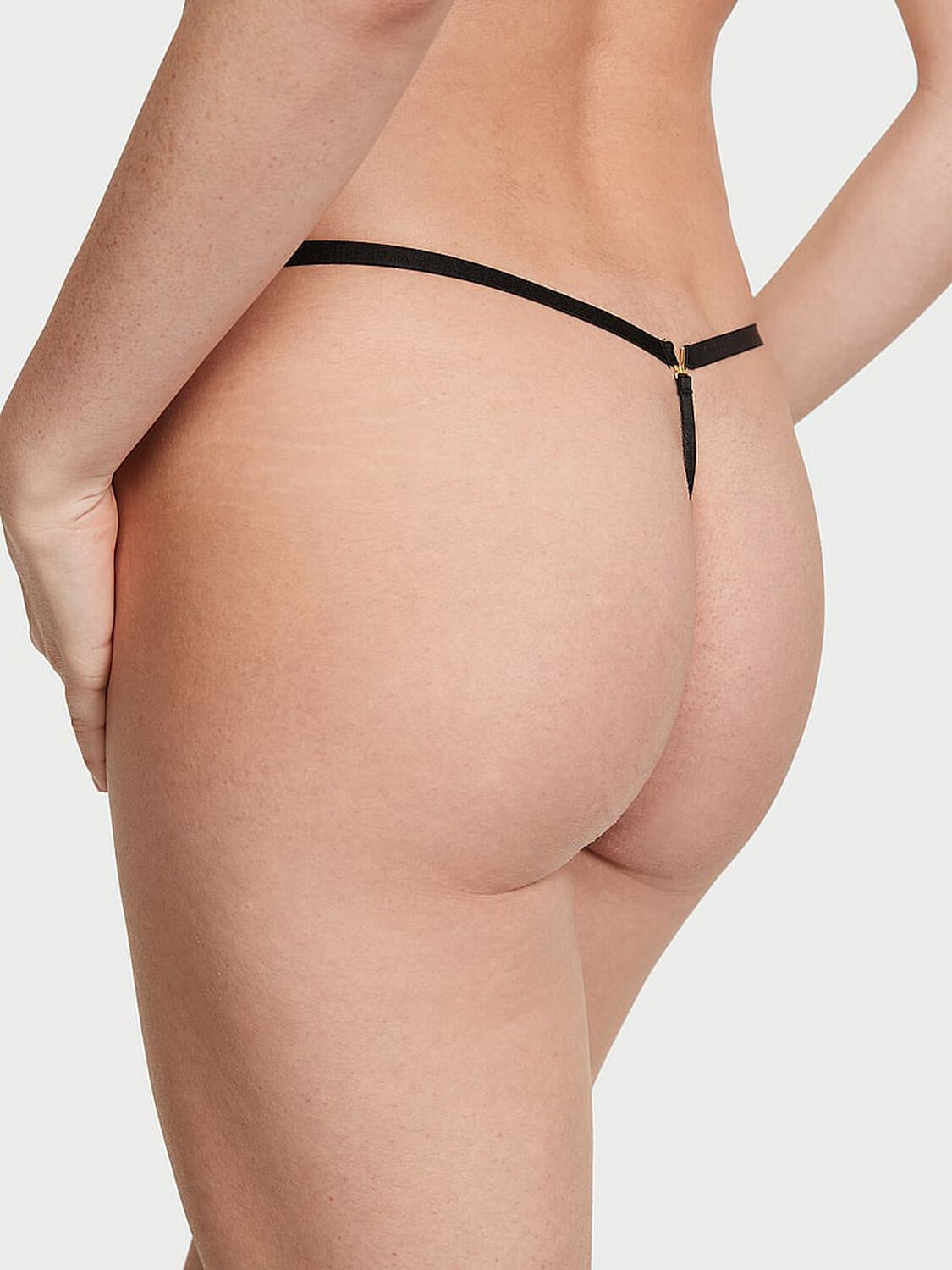 vs Very Sexy Lace Adjustable V-String Panty Black 2 of 3 