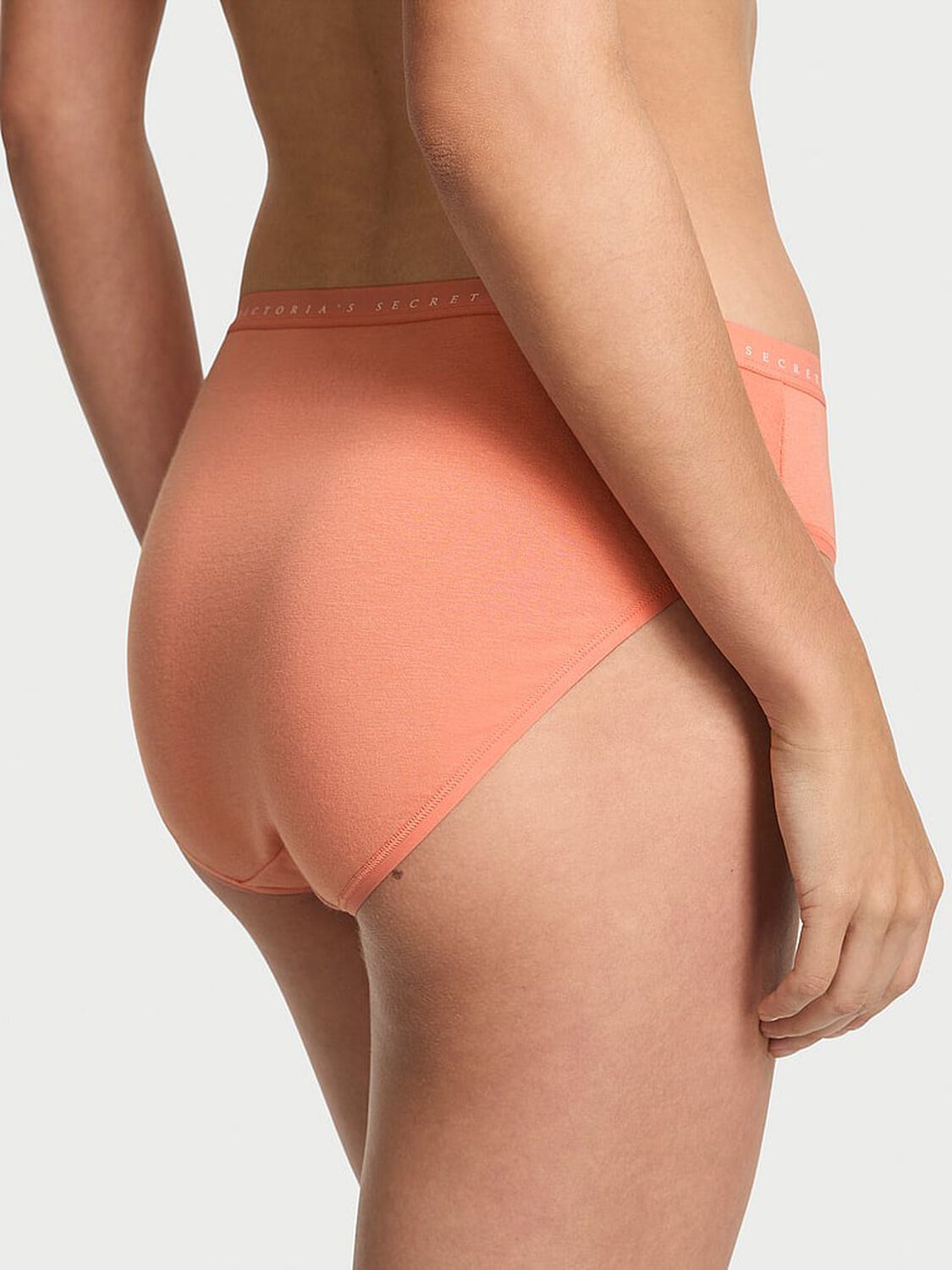 vs Victoria's Secret Stretch Cotton High-Leg Brief Panty Peach Bellini 2 of 3 