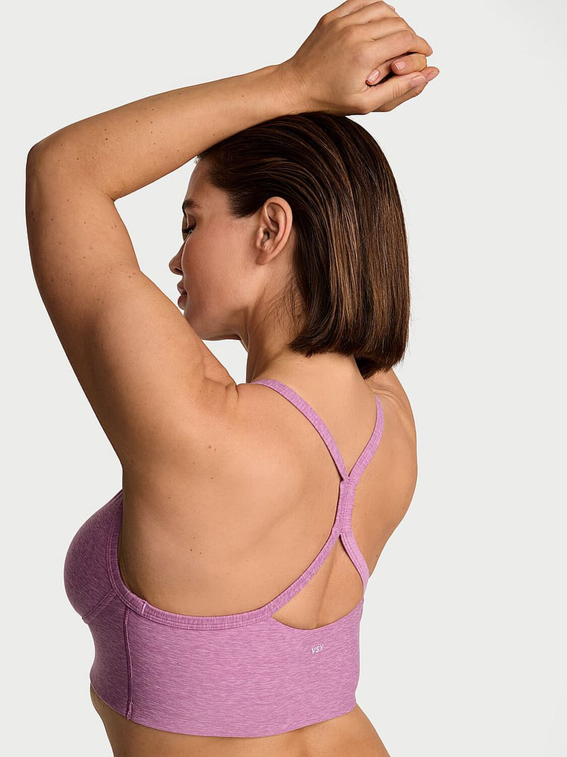 vs Vsx VSX LUXMarl&trade; Racerback Sports Bra Violet Frost 2 of 3 