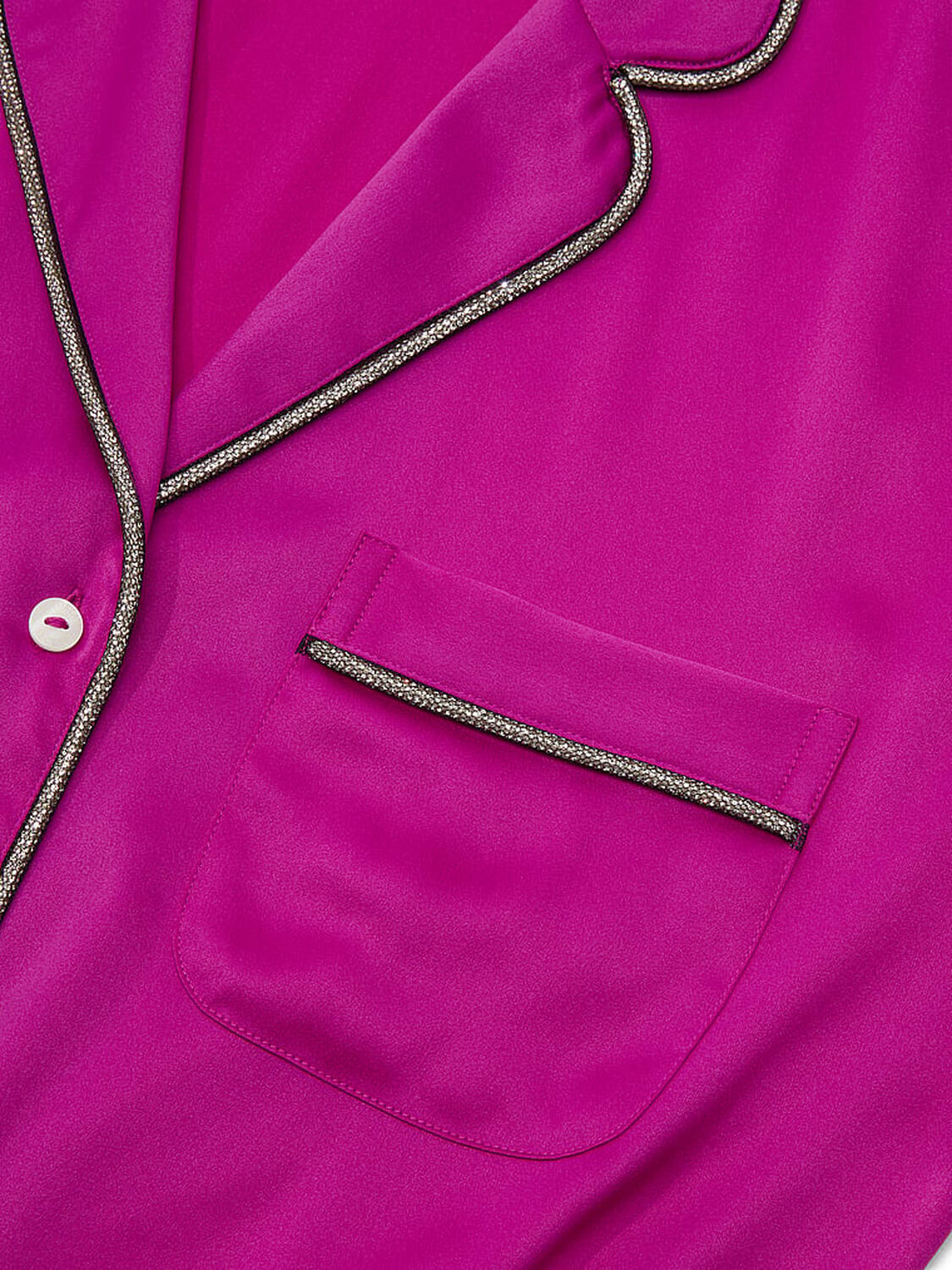 vs Victoria's Secret Glazed Satin Shine Long Pajama Set Berrylicious 3 of 3 