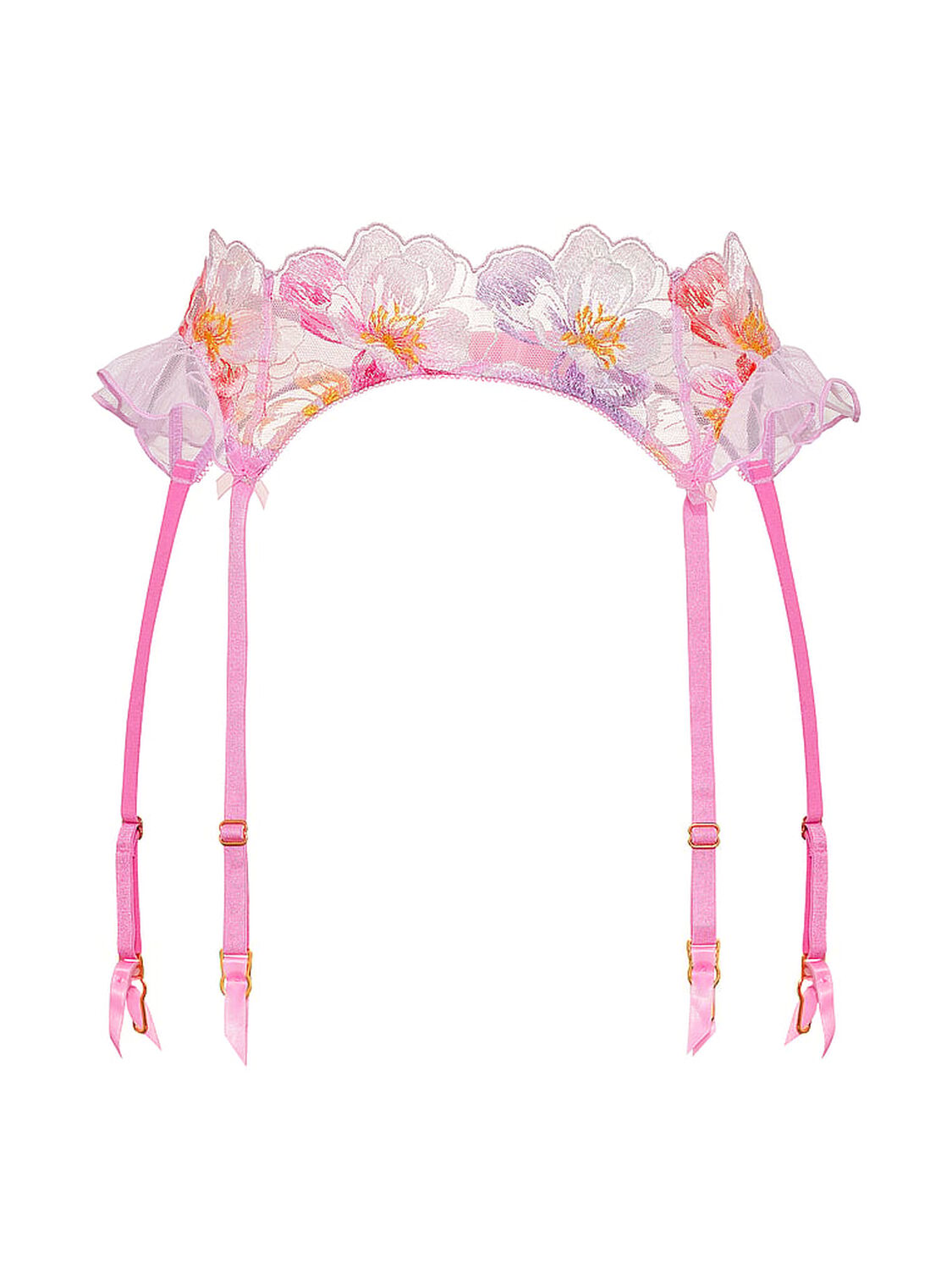vs Dream Angels Watercolor Embroidery Garter Belt Watercolor Embroidery 3 of 4 