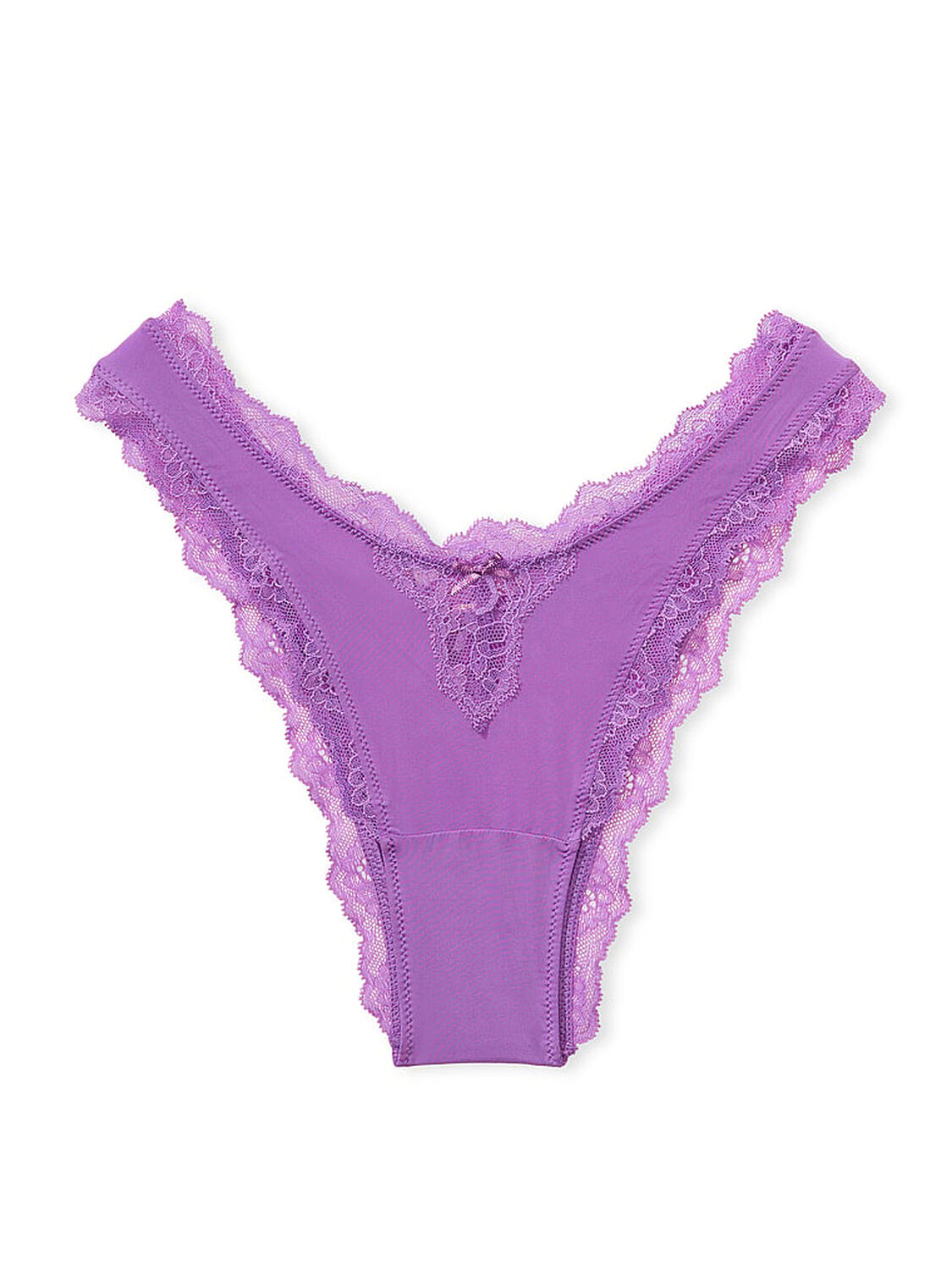 vs Dream Angels Lace-Trim Brazilian Panty Purple Tease 3 of 4 