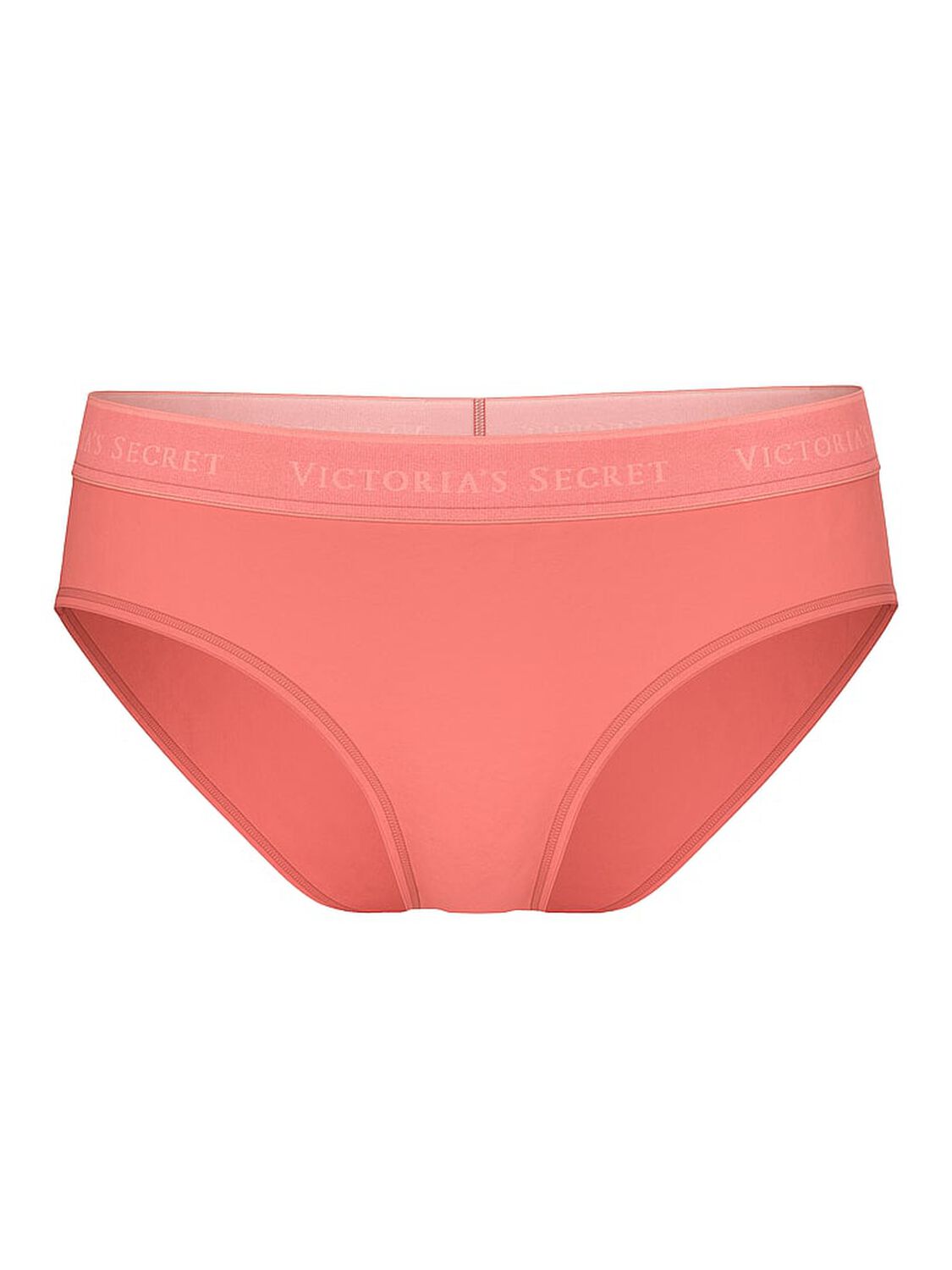 vs Cotton Logo Cotton Hiphugger Panty Coral Ribbon 3 of 3 