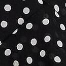 Chiffon Polka Dot Flutter Mini Dress, Black & White Dots, swatch