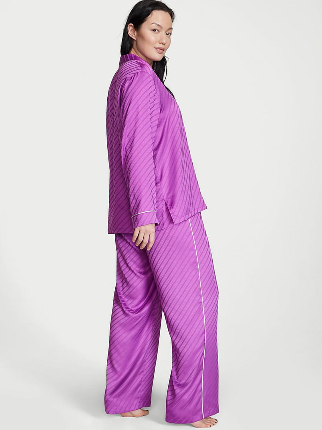 vs Victoria's Secret Satin Long Pajama Set 2 of 4 