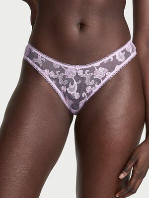 Vintage Blossom Embroidery Brazilian Panty