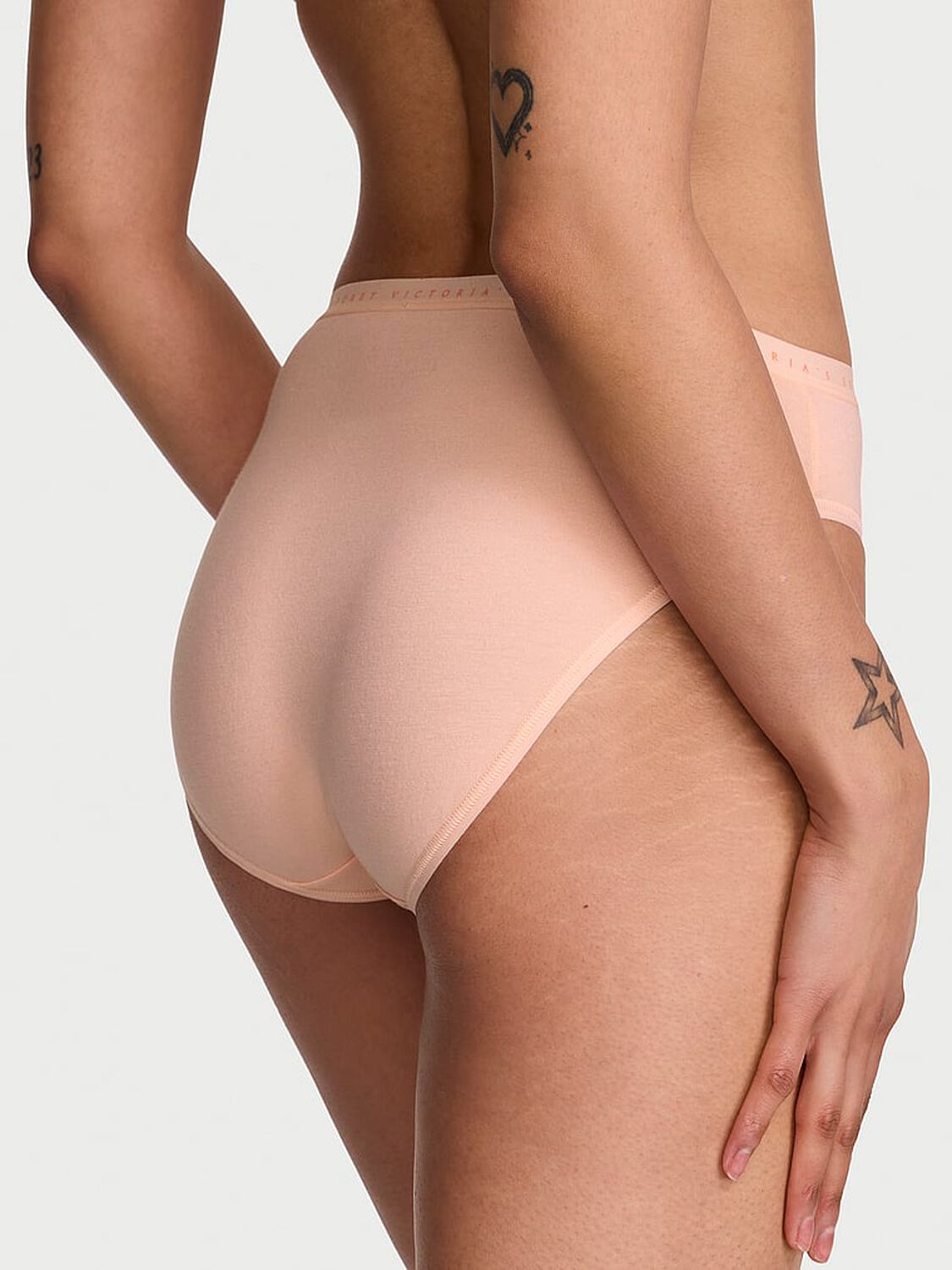 vs Victoria's Secret Stretch Cotton High-Leg Brief Panty Pink Gin 2 of 3 