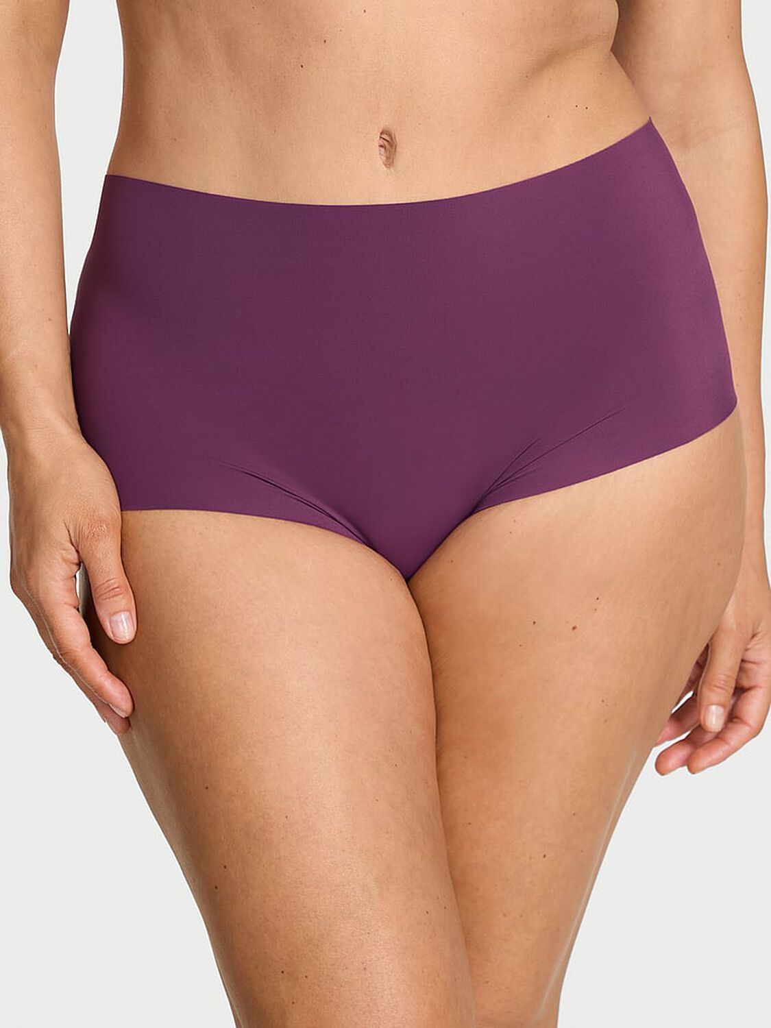 vs No-Show No-Show Plaid Mesh Modern Brief Panty Mauve Mist 1 of 2 