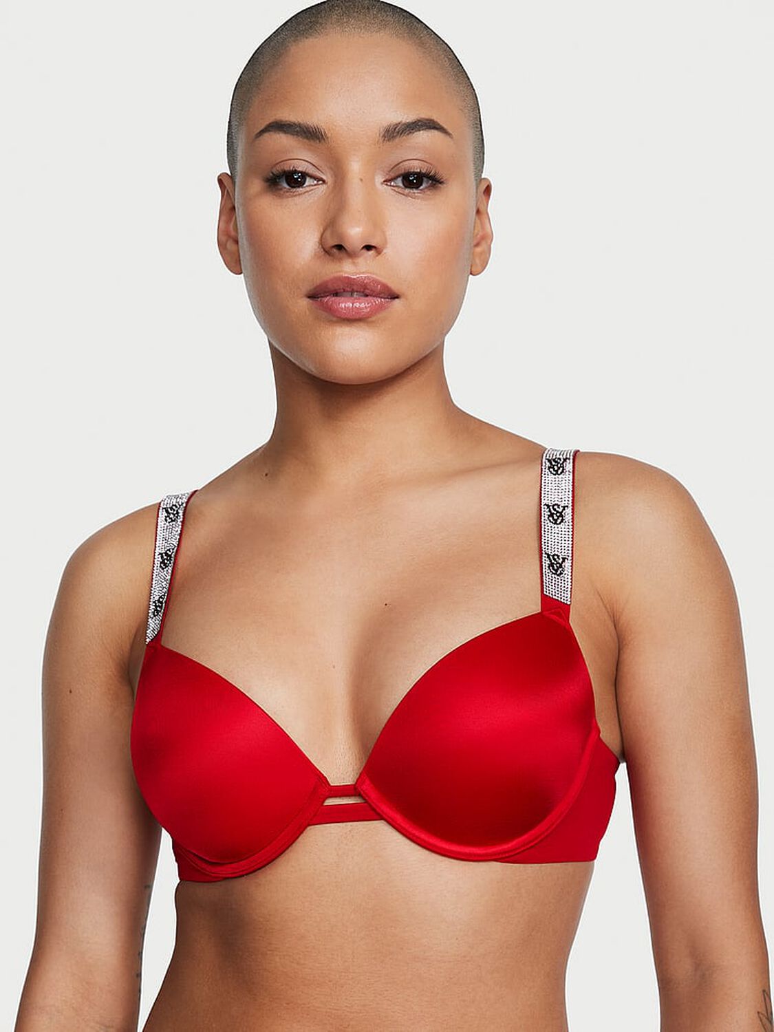 vs Very Sexy Shine Strap Push-Up Bra Lipstick 1 of 4 
