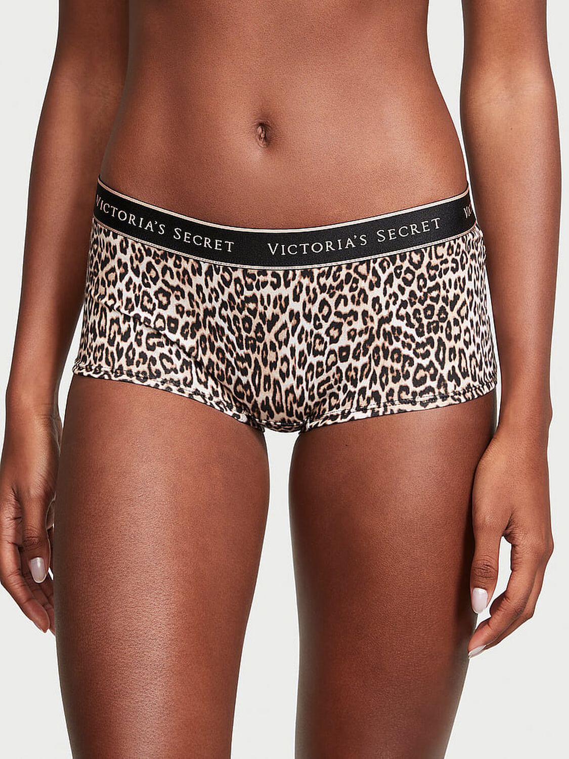 vs Cotton Logo Cotton Boyshort Panty Basic Instincts 1 of 3 