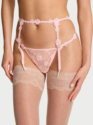Blossom Embroidery Garter Belt
