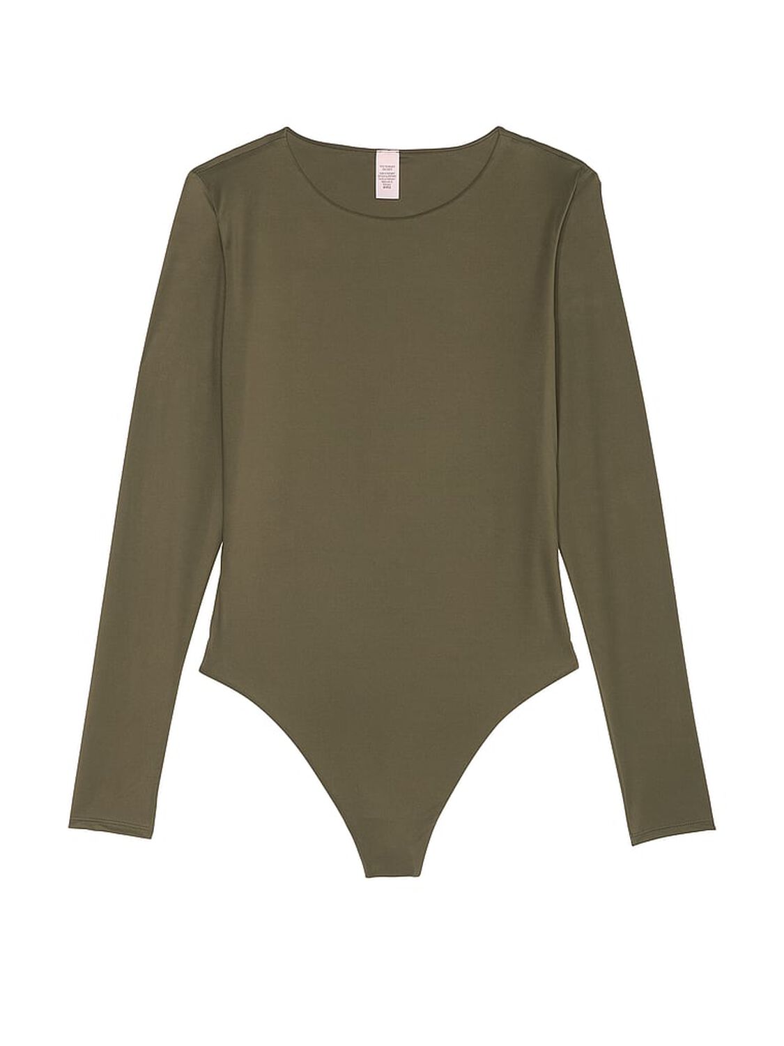 vs Victoria's Secret Bodywear by Victoria with FeatherSoft Innovation Long-Sleeve Bodysuit Casual Olive 2 of 3 