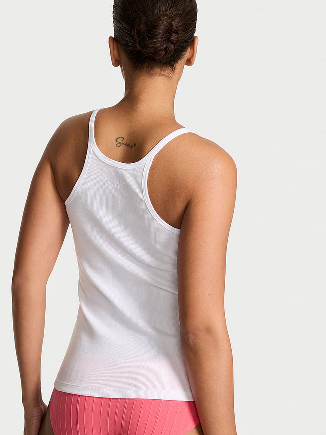 vs Victoria's Secret Mix & Match Sleep Perfect Ribbed Tank Top Vs White 2 of 3 