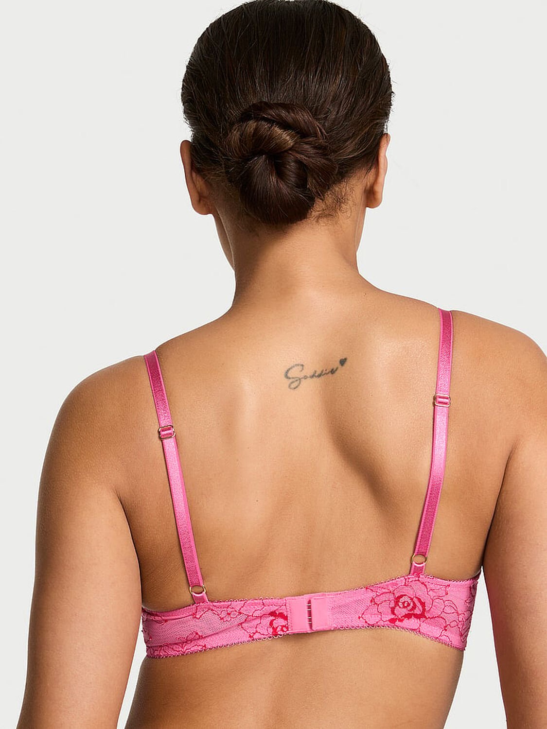 vs Very Sexy Rose Lace Unlined Demi Bra Rose Garden 2 of 2 