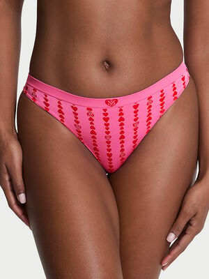 Seamless Heart Stripe Thong Panty