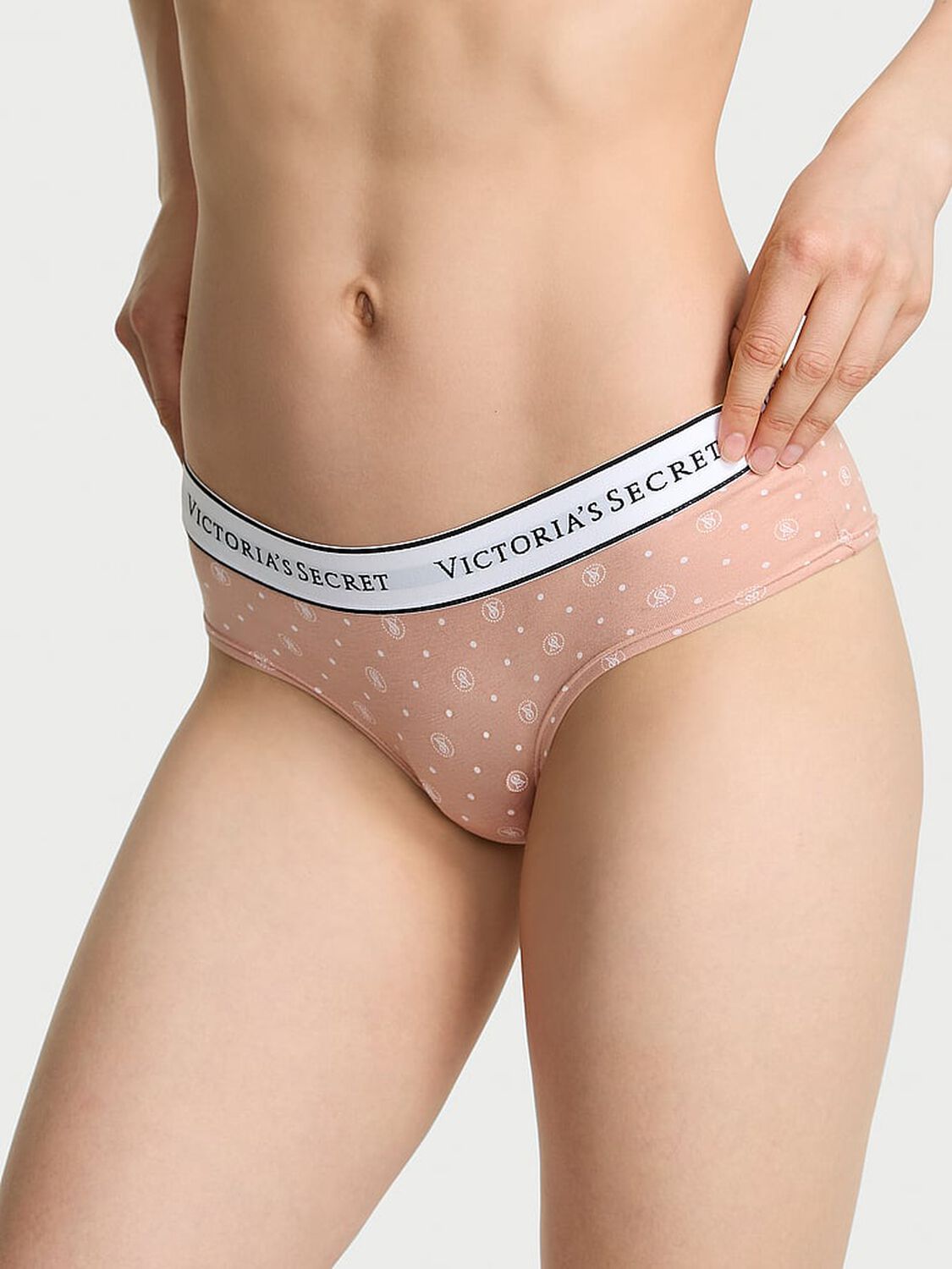 vs Cotton Logo Cotton Cheeky Panty Pink Logo Dots 4 of 4 