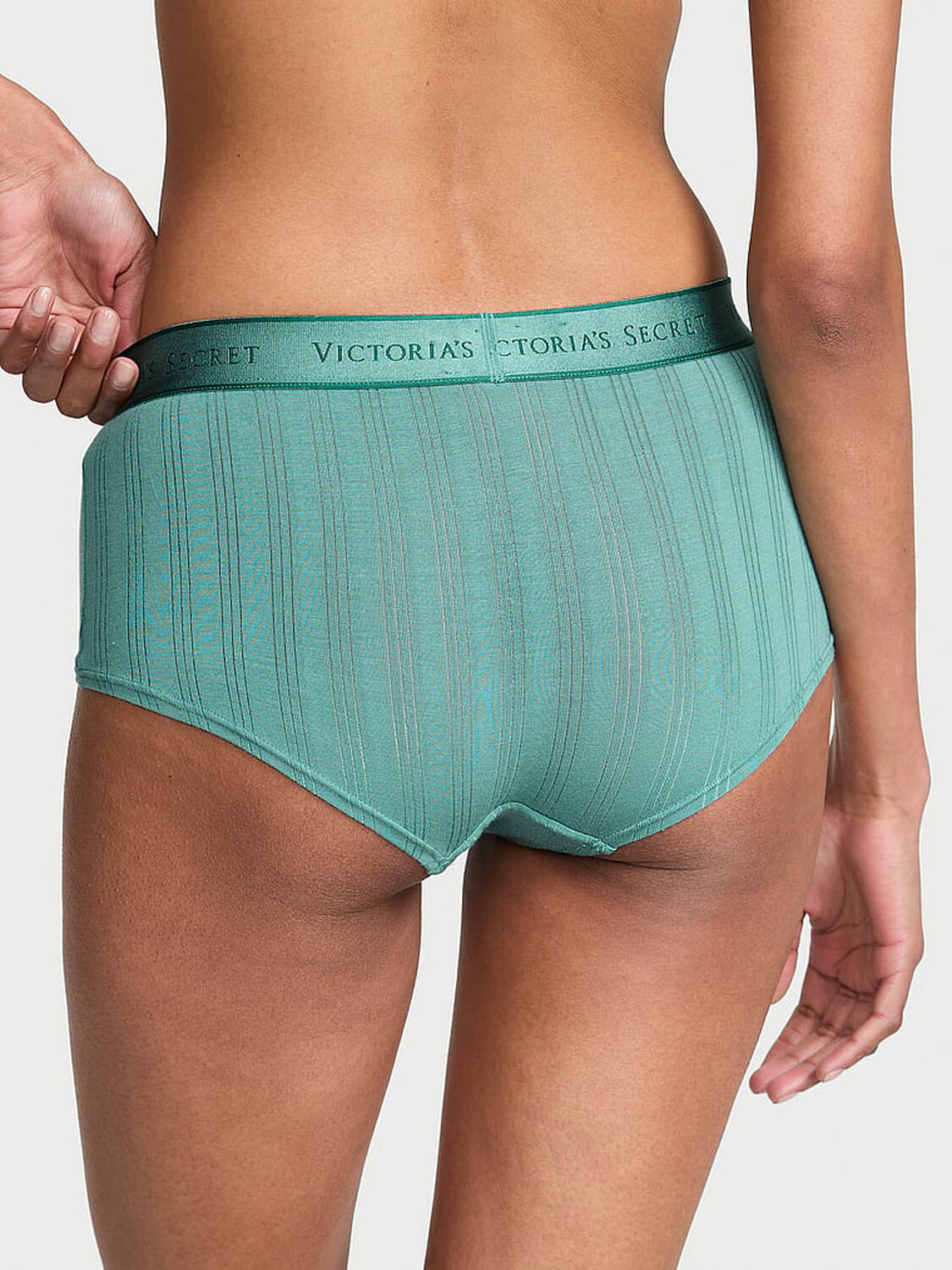 vs Cotton Ultra-Fine Modal Logo Boyshort Panty Poppy 2 of 2 
