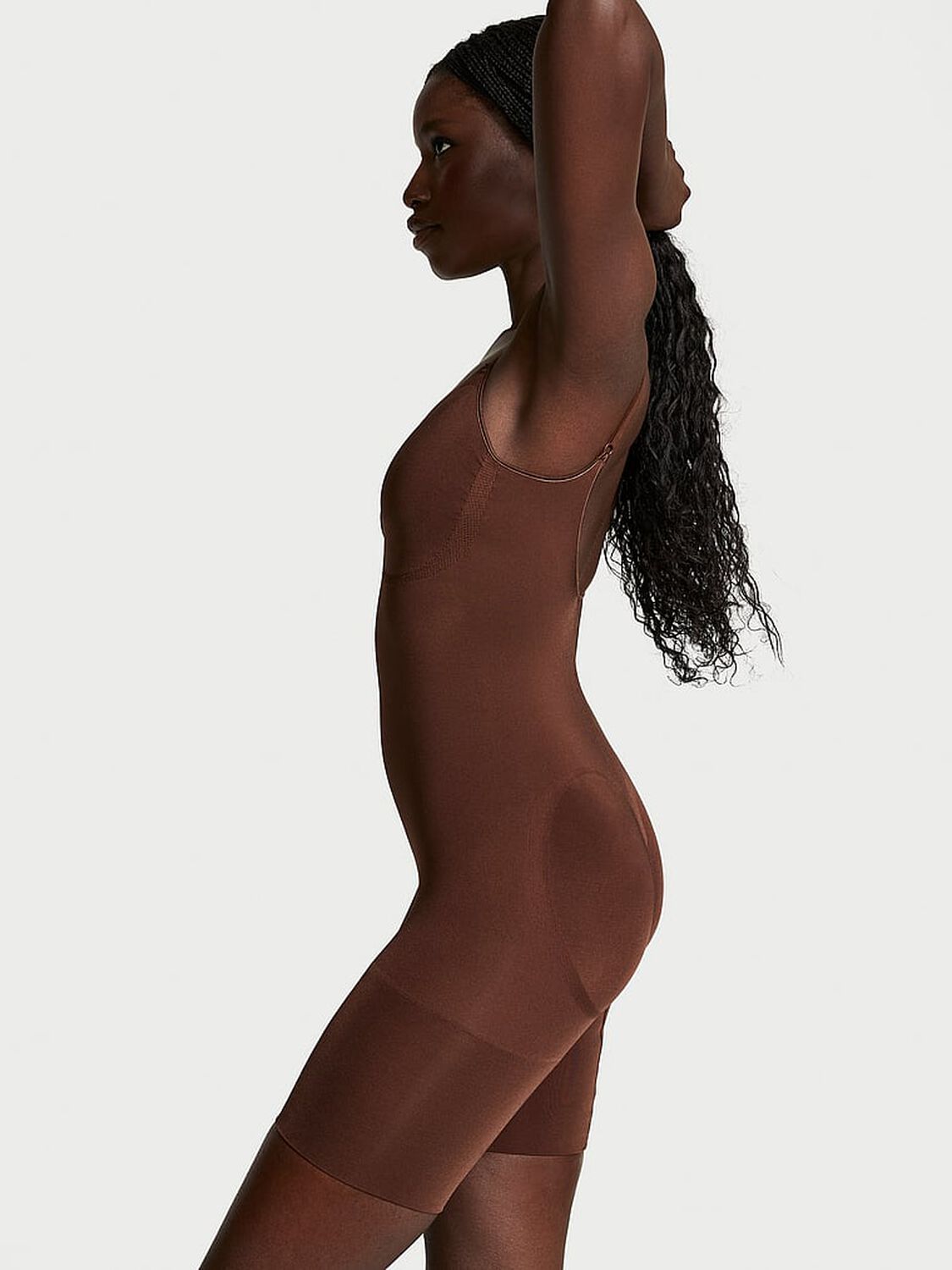 vs Victoria's Secret Shapewear by Victoria SeamlessShaping™ Mid-Thigh Bodysuit Ganache 4 of 4 