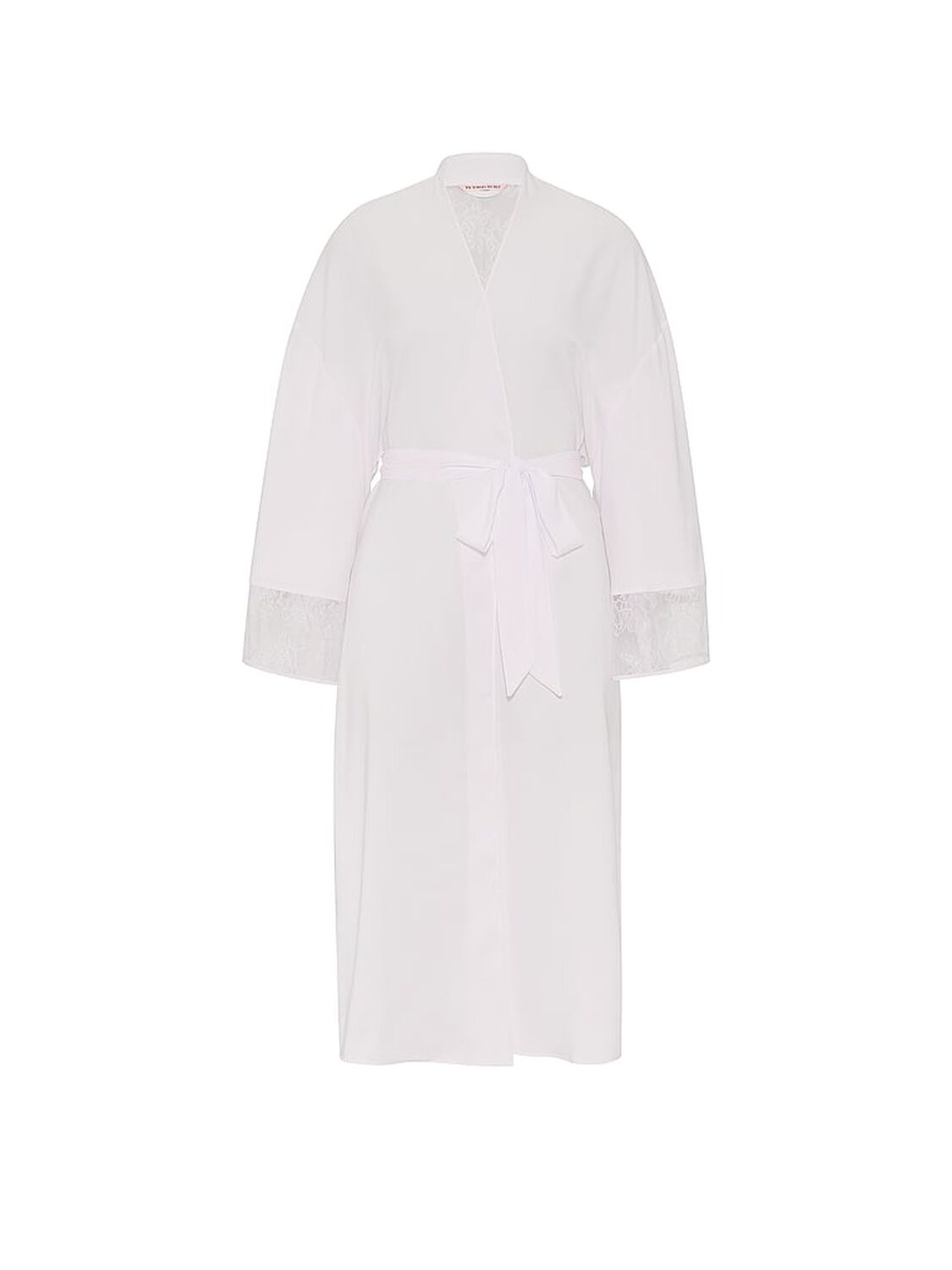 vs Very Sexy Satin & Rose Lace Long Robe Vs White 3 of 3 