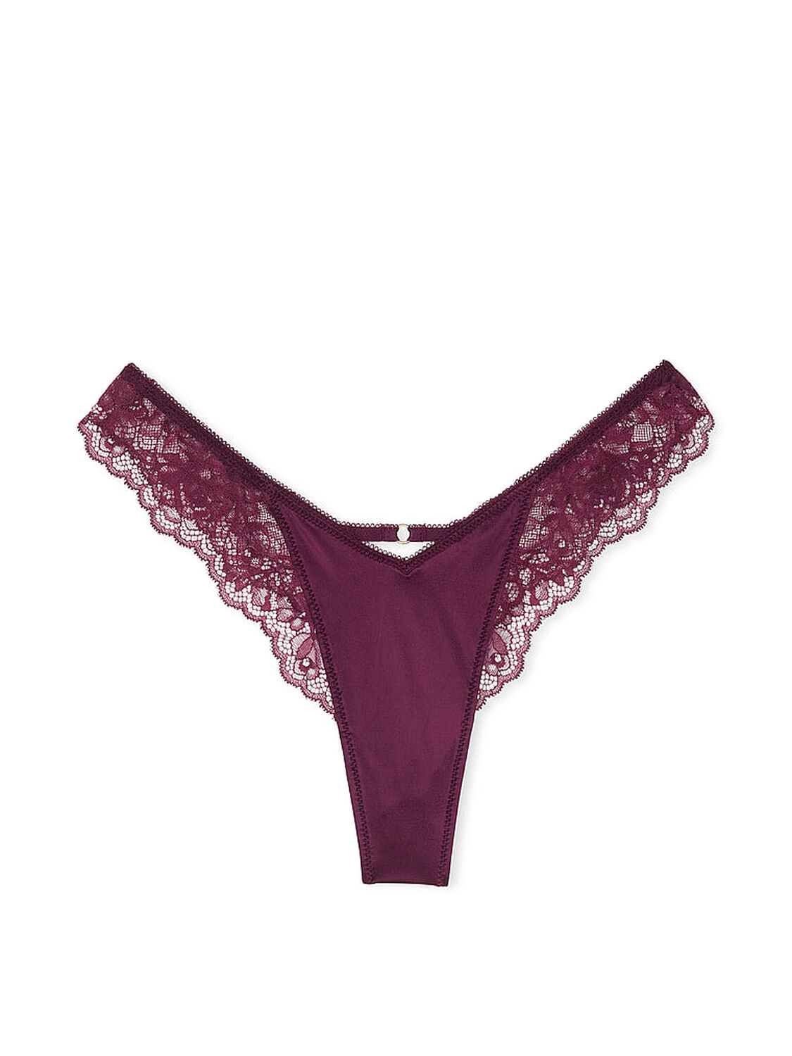 vs Very Sexy Rose Lace-Trim High-Leg Thong Panty 3 of 3 