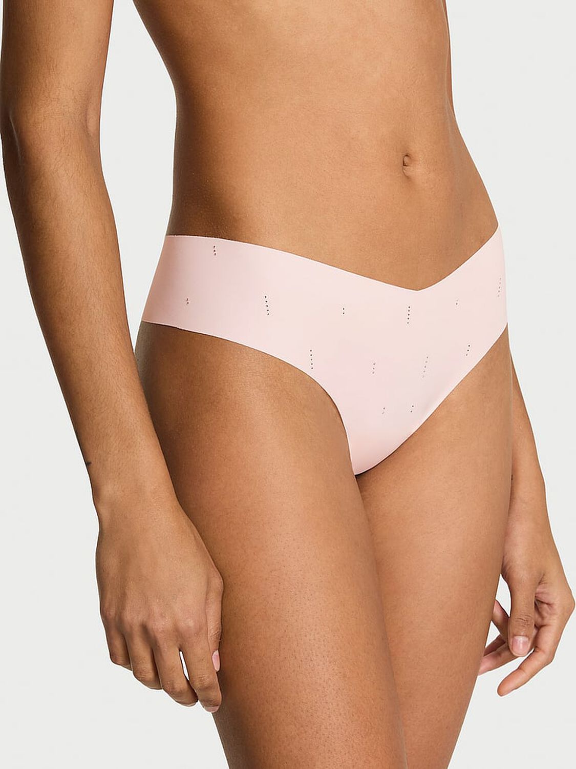 vs No-Show No-Show Sparkle Thong Panty Purest Pink 1 of 2 