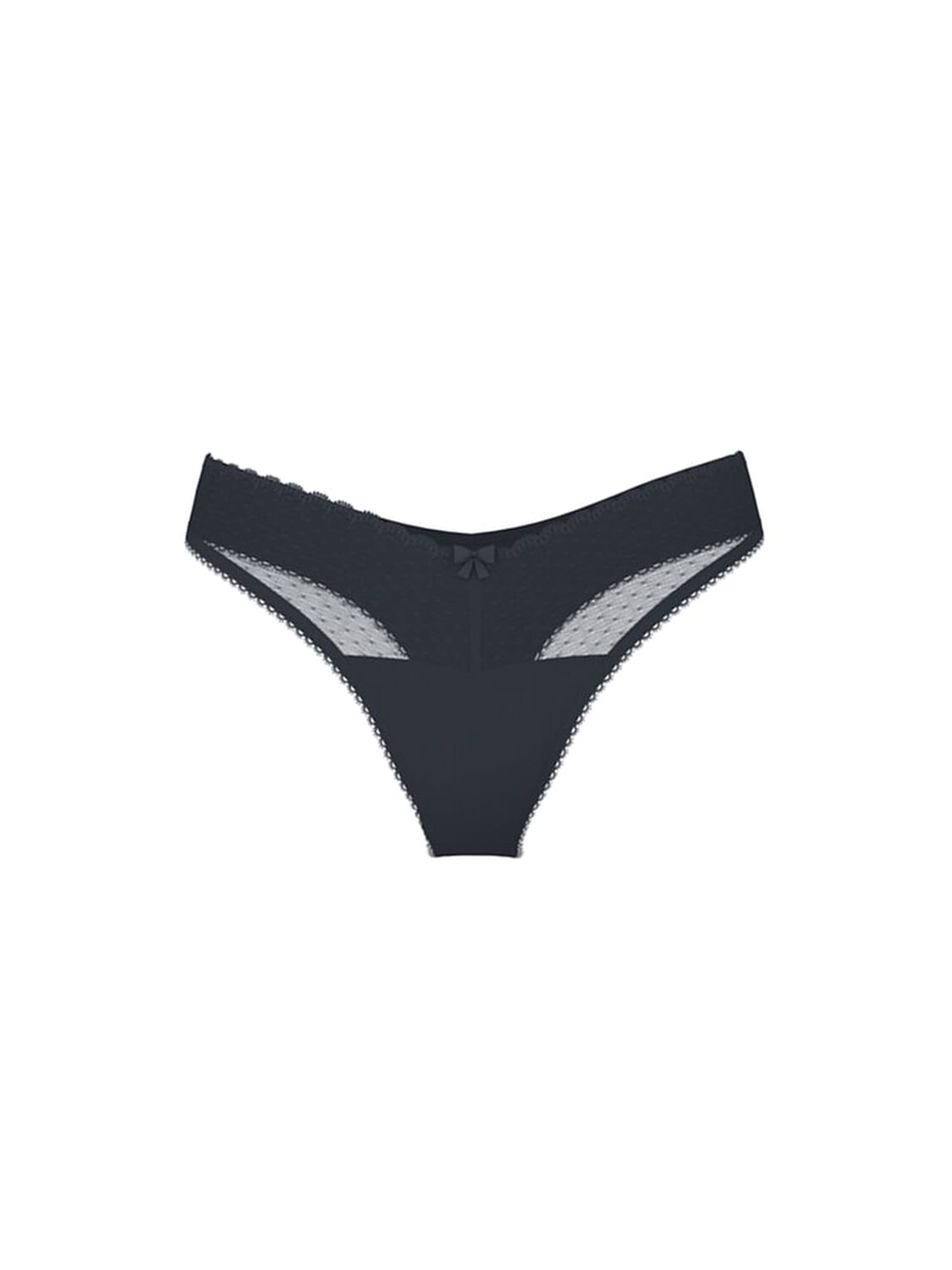 vs Victoria's Secret Stretch Pointelle High-Leg Scoop Thong Panty Dark Twilight 1 of 1 
