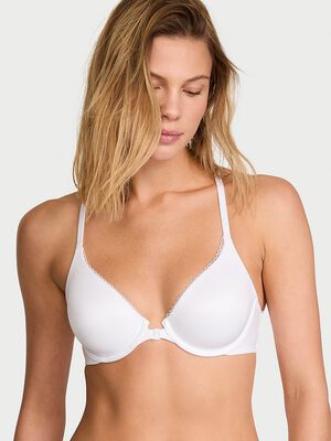 Lightly Lined Lace Racerback Full-Coverage Bra
