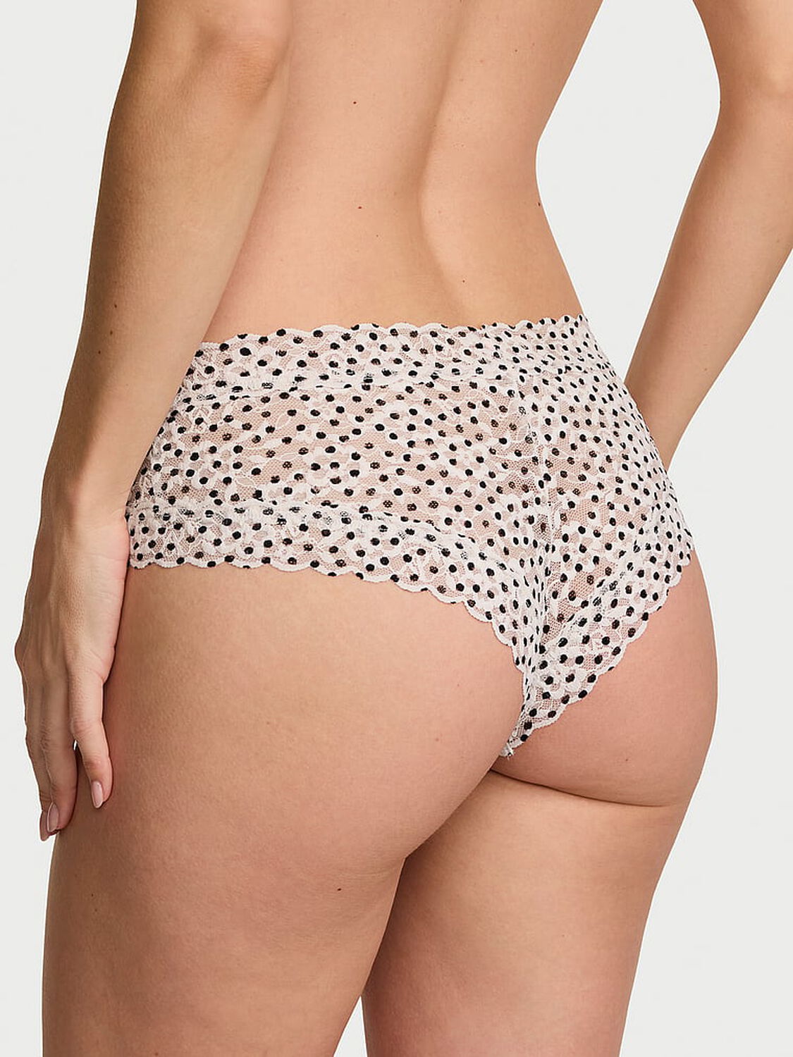vs The Lacie Lace Cheeky Panty Coconut White Dots 2 of 3 