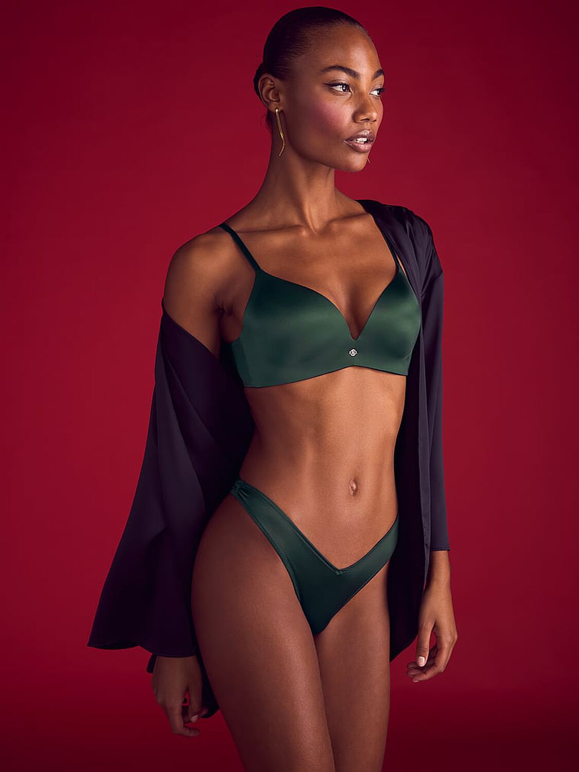 vs Very Sexy Strappy Back High-Leg Thong Panty Botanical Green 4 of 4 