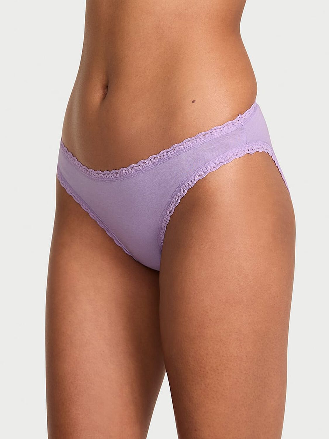 vs Lace Trim Cotton Lace Bow Bikini Panty Jasmine 1 of 3 