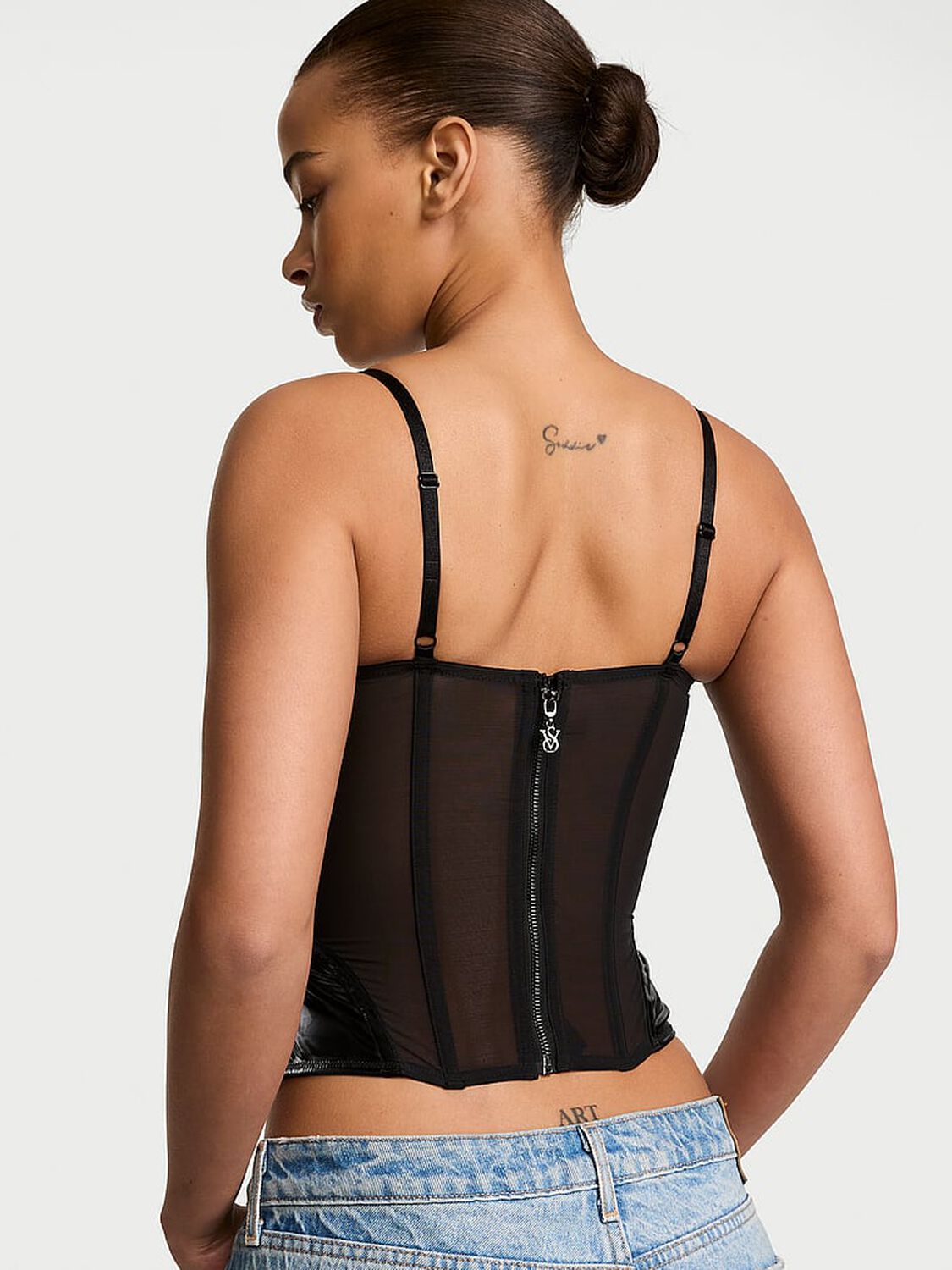 vs Very Sexy Sex-Ray Embroidery Corset Top Black 2 of 4 
