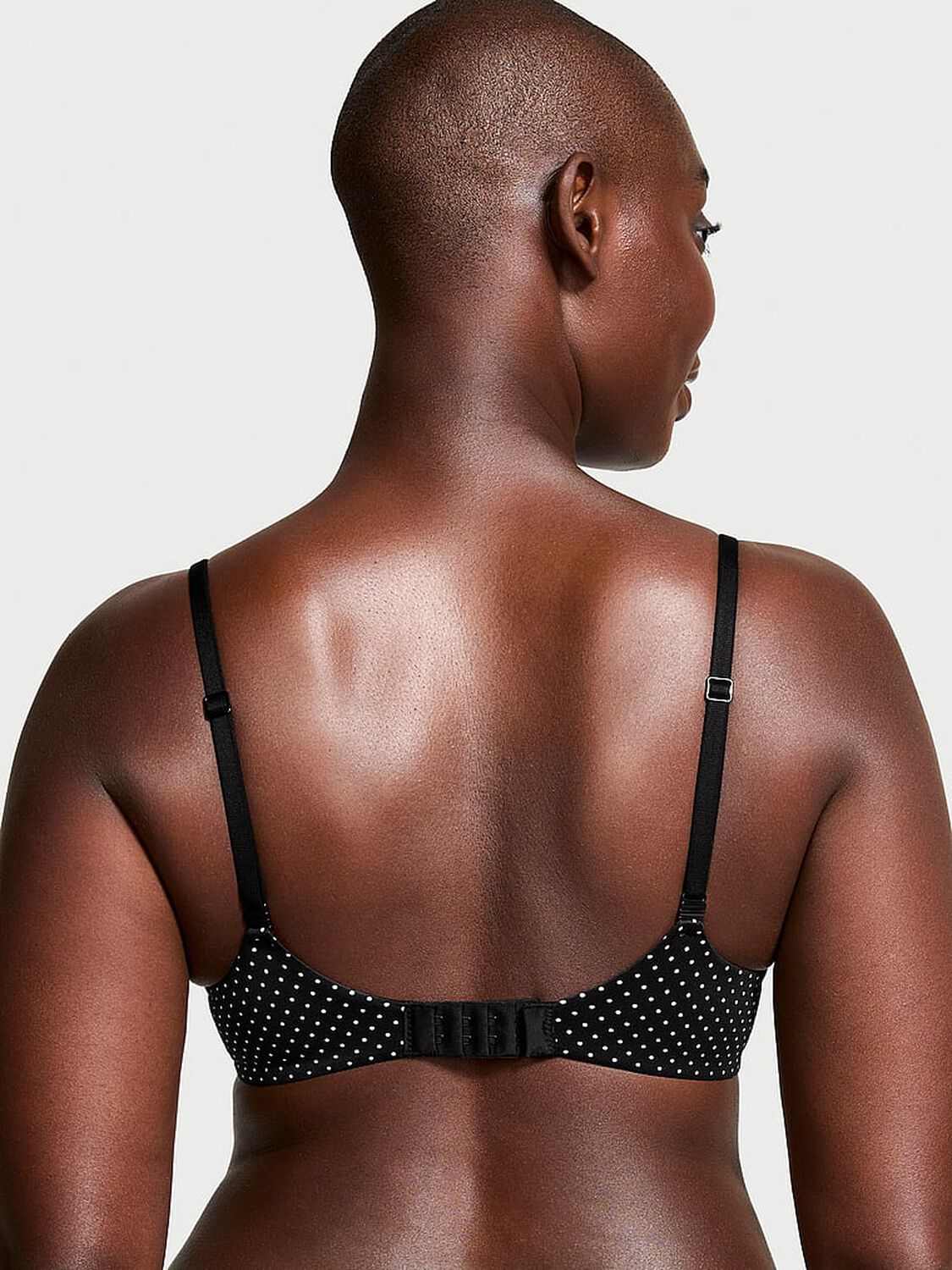 vs Body By Victoria Lightly Lined Smooth Demi Bra Black Dots 2 of 3 