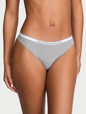 Seamless Logo Rib Thong Panty