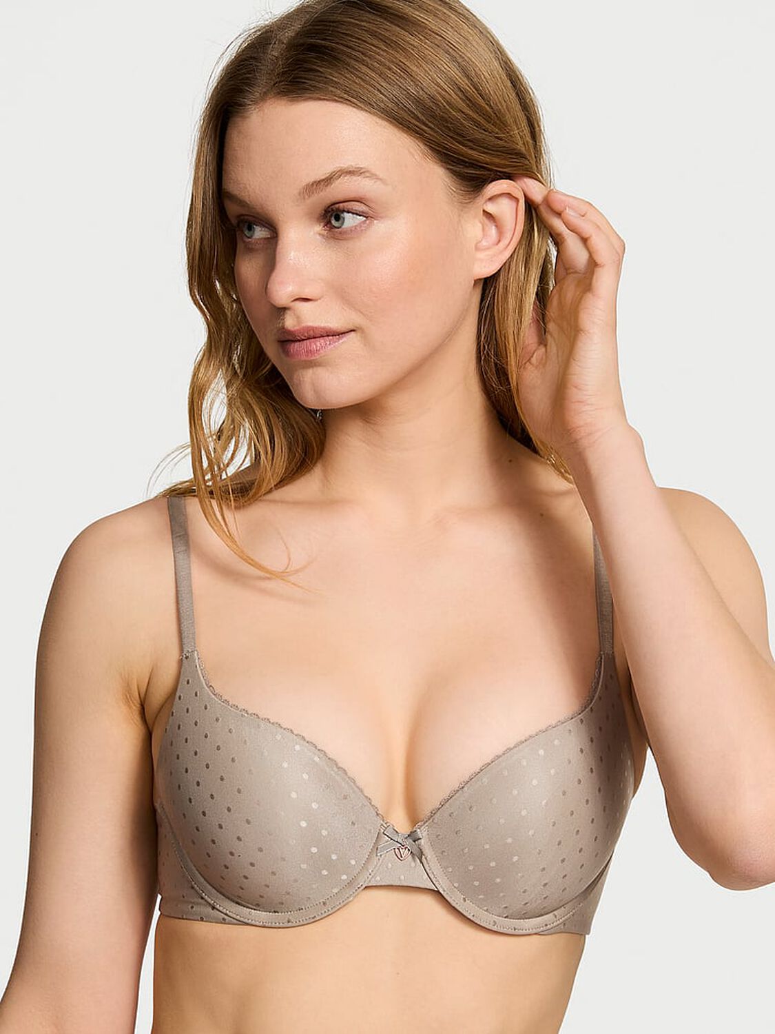 vs Body By Victoria Perfect Shape Push-Up Bra Dove Grey 1 of 3 