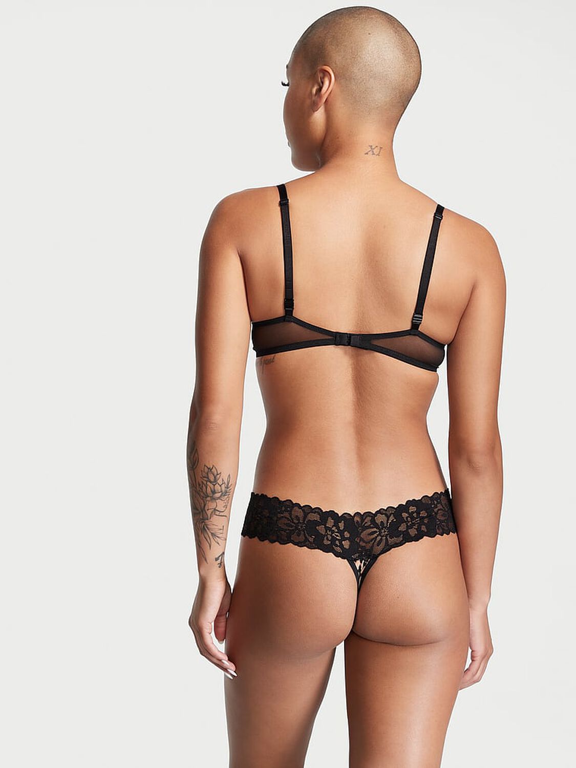 vs The Lacie Lace Waist Cotton Thong Panty Leopard 2 of 3 